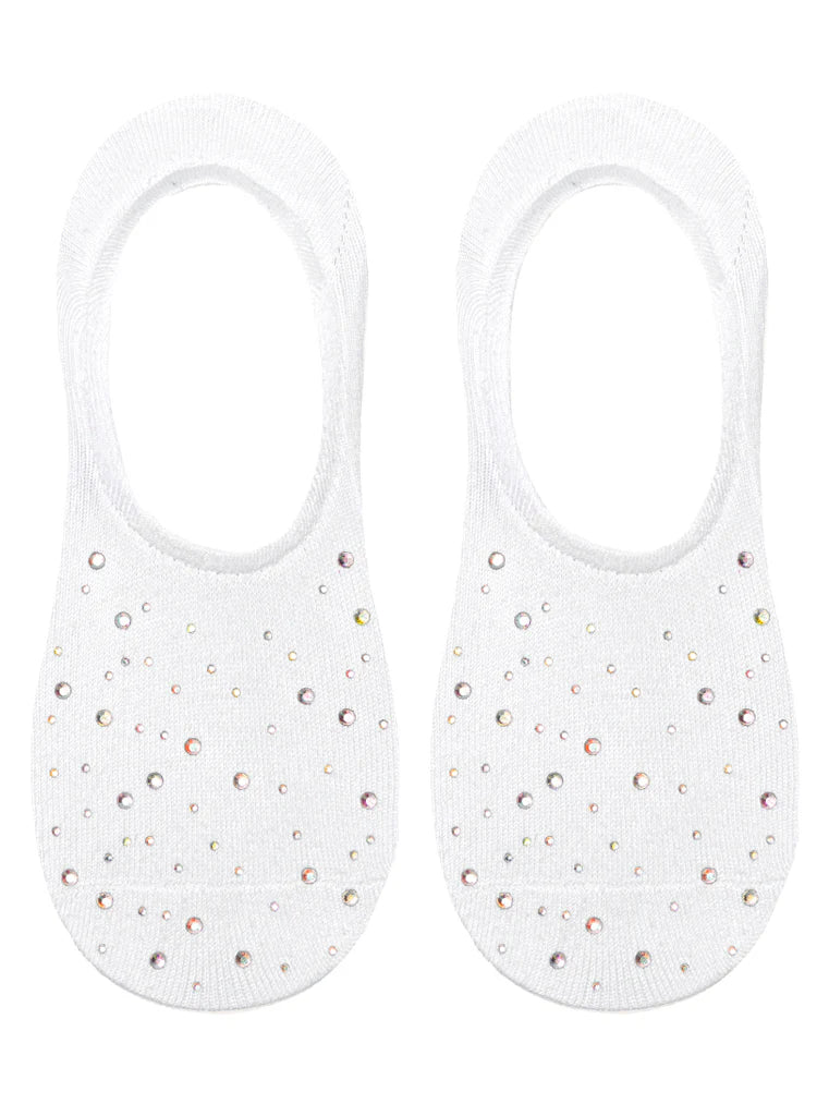 Living Royal Crystal White Liner Footie Sock