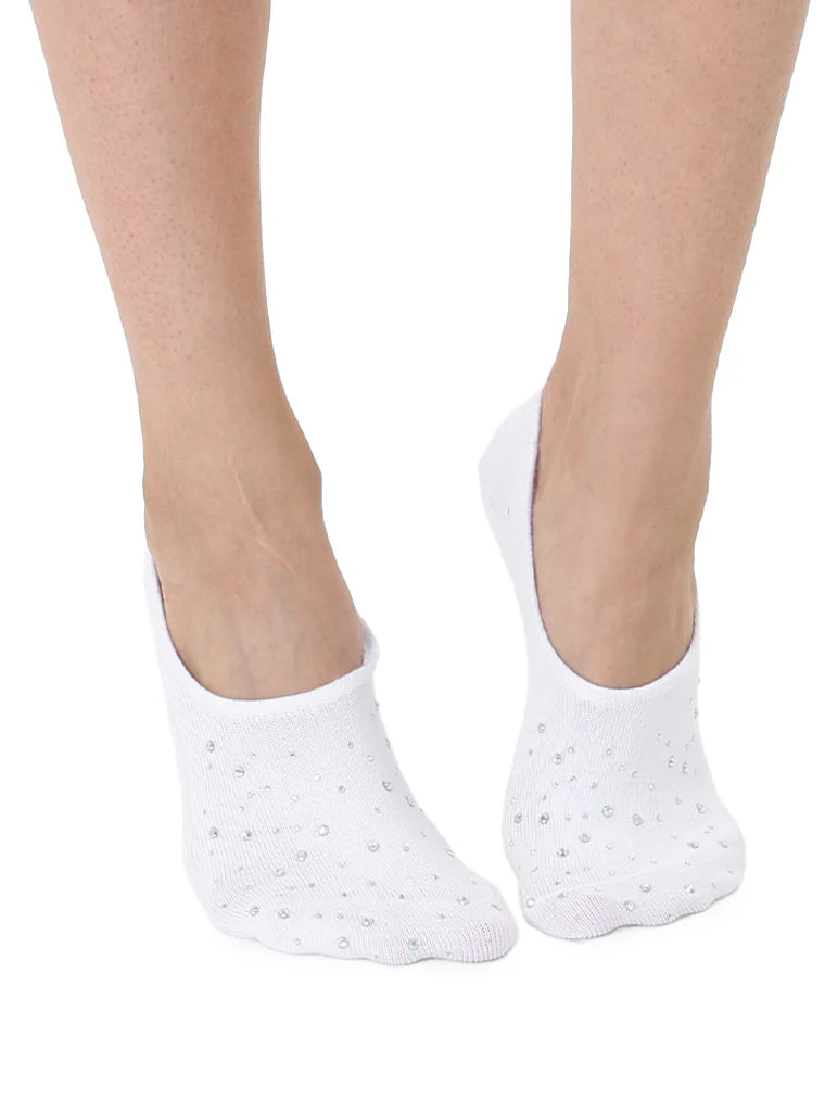 Living Royal Crystal White Liner Footie Sock