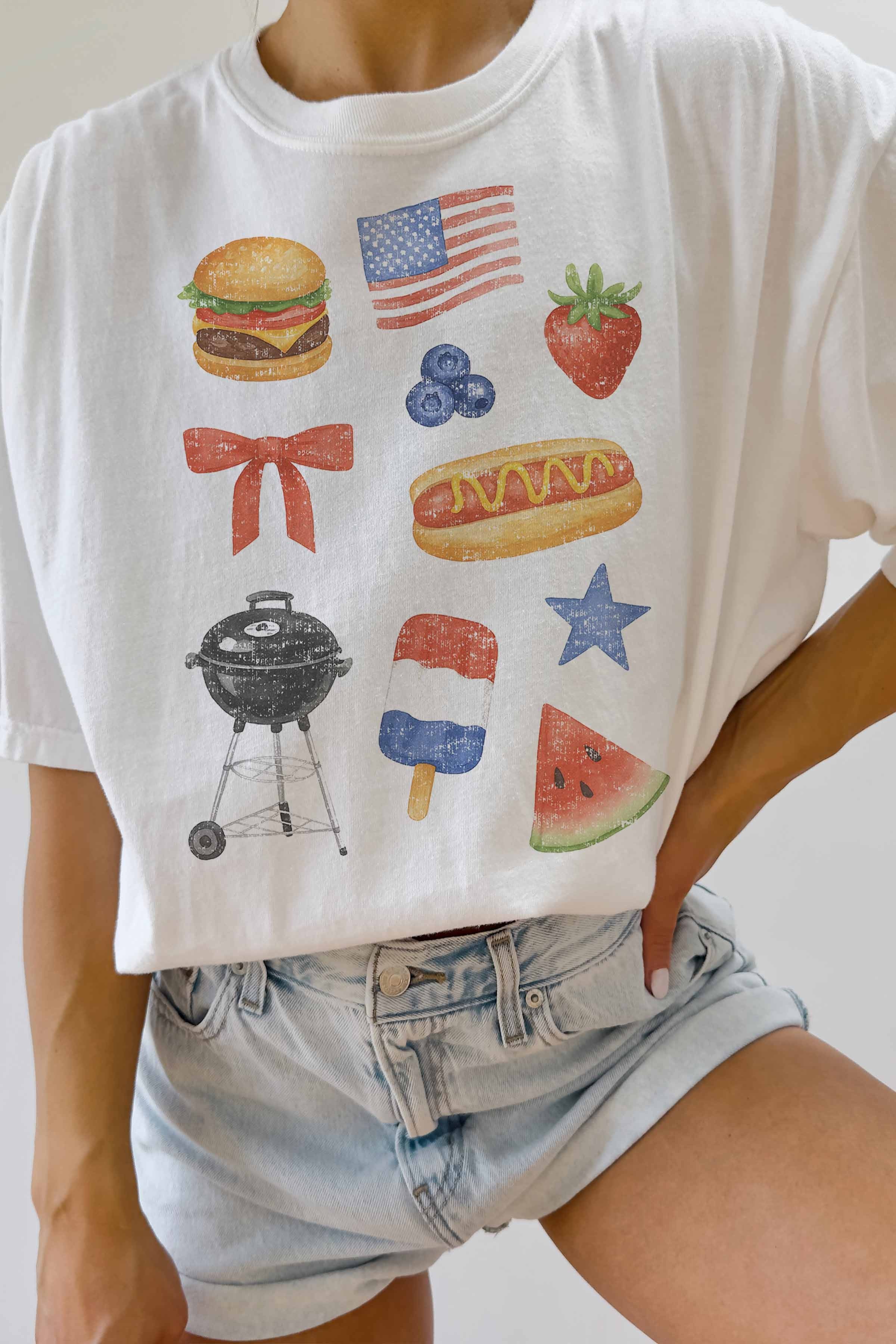 Fourth Of July Collage Graphic Tee