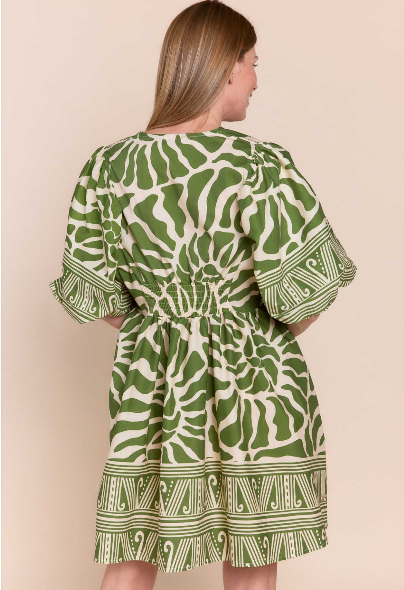 Sofia Denton Dress Seashell Olive