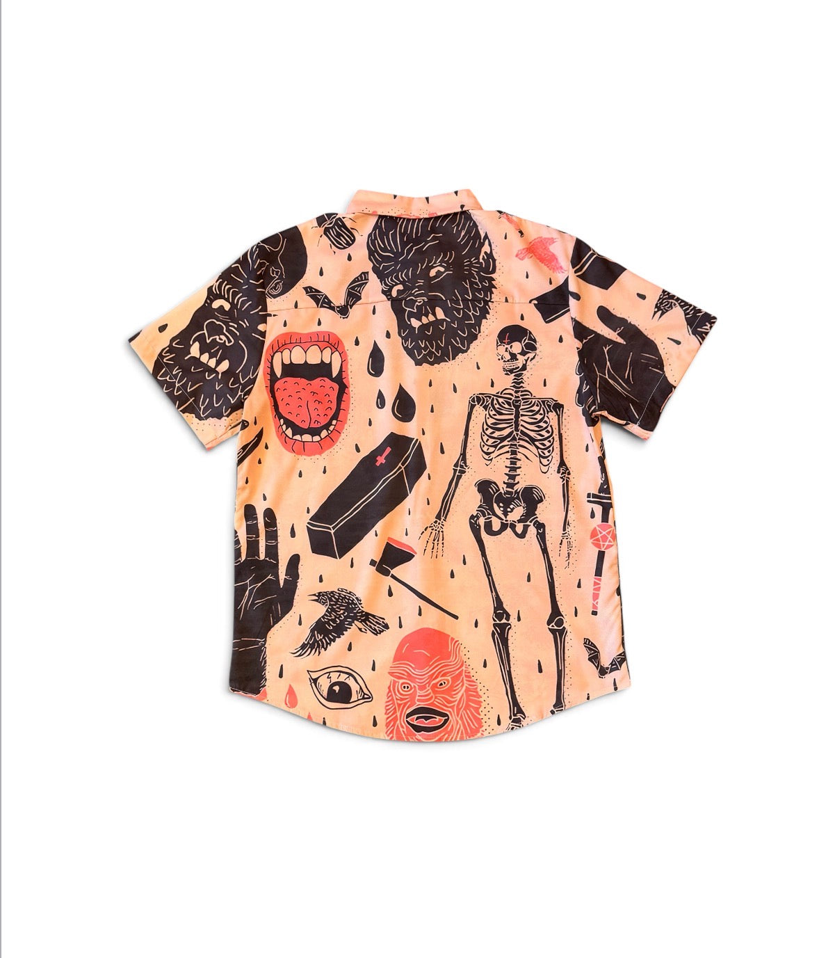 Monster Mash Pink Button Down Shirt
