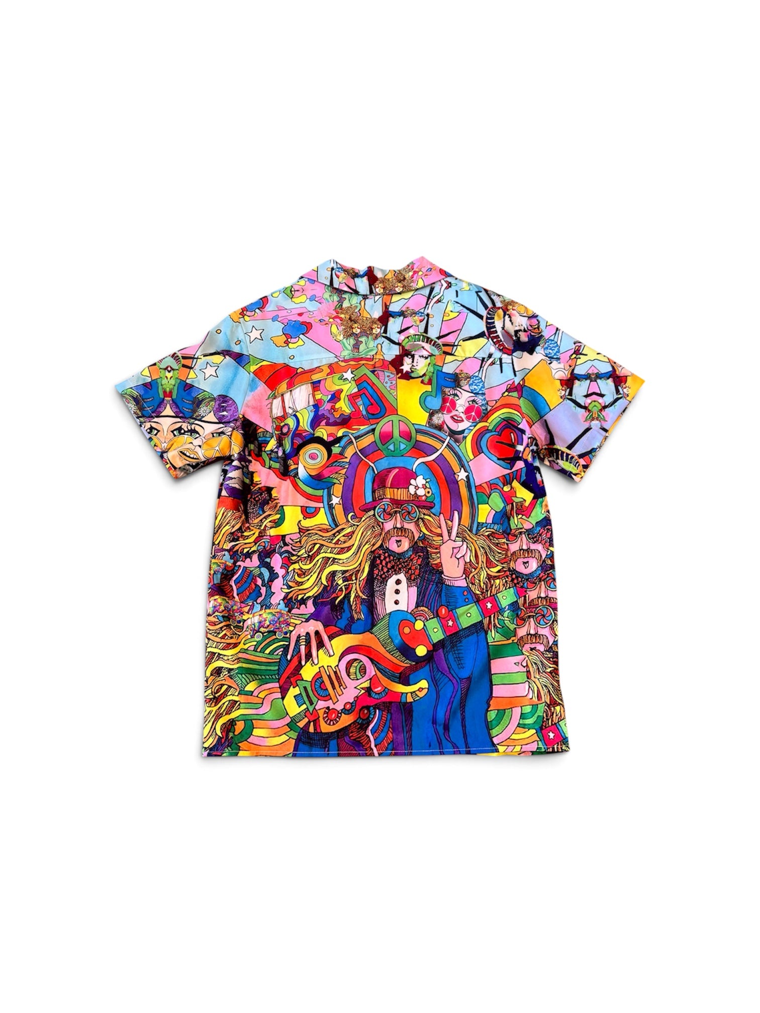 Psychedelic Hippie Button Down Shirt