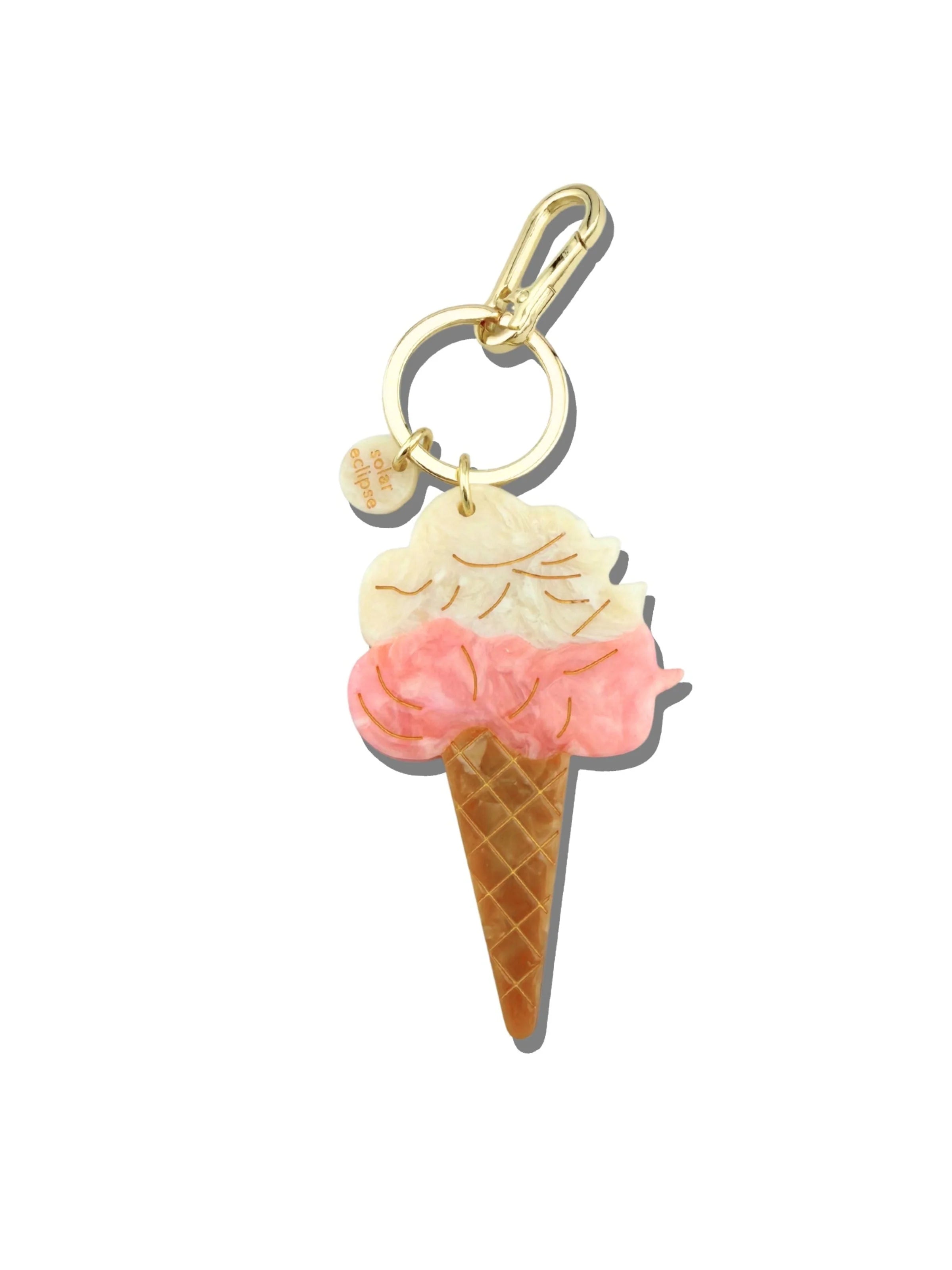 Hand-painted Gelato Bag Charm + Keychain