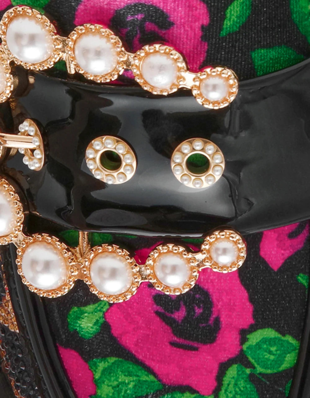 Betsey Johnson Barton Crystal Leopard and Floral Mule