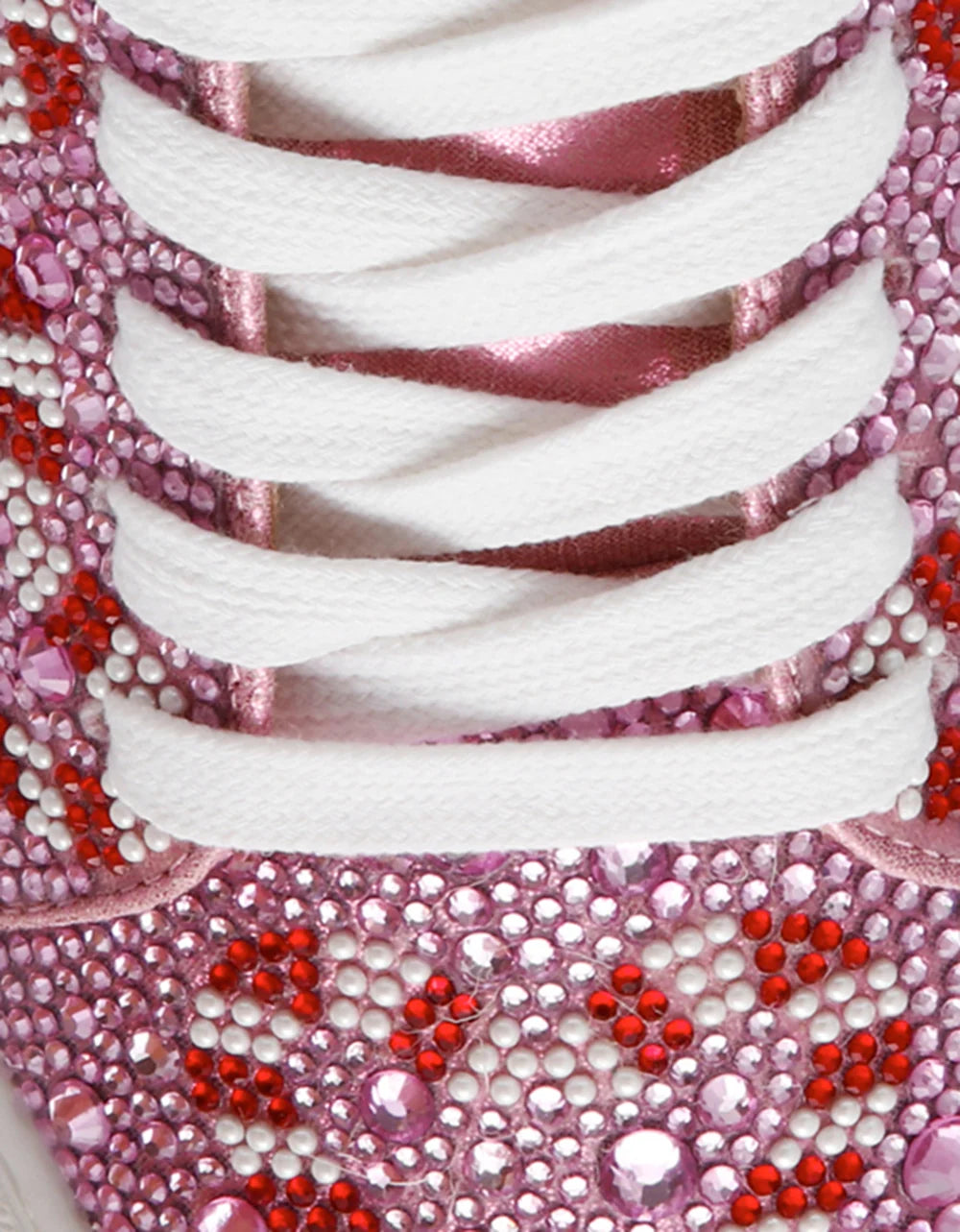 Betsey Johnson SIDNY Pink Candy Cane Rhinestone Platform Sneakers