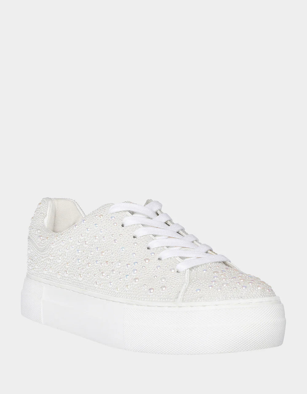 Betsey Johnson Sidny Ivory Pearl Platform Sneakers