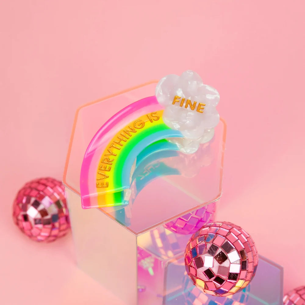 EVERYTHING IS FINE - Rainbow Claw Hair Clip
