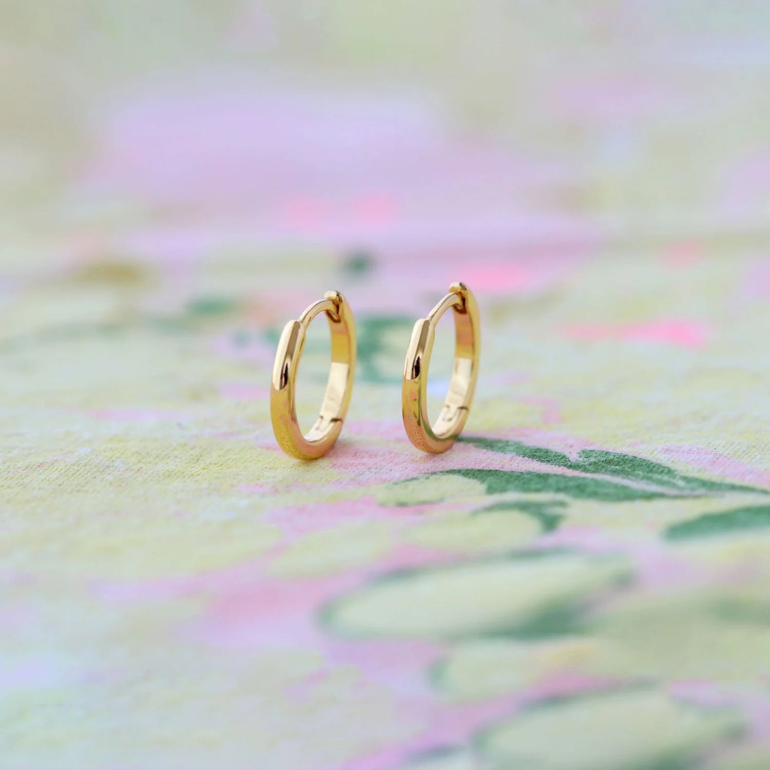 Kris Nations Hinged Hoop Earring Huggies Gold