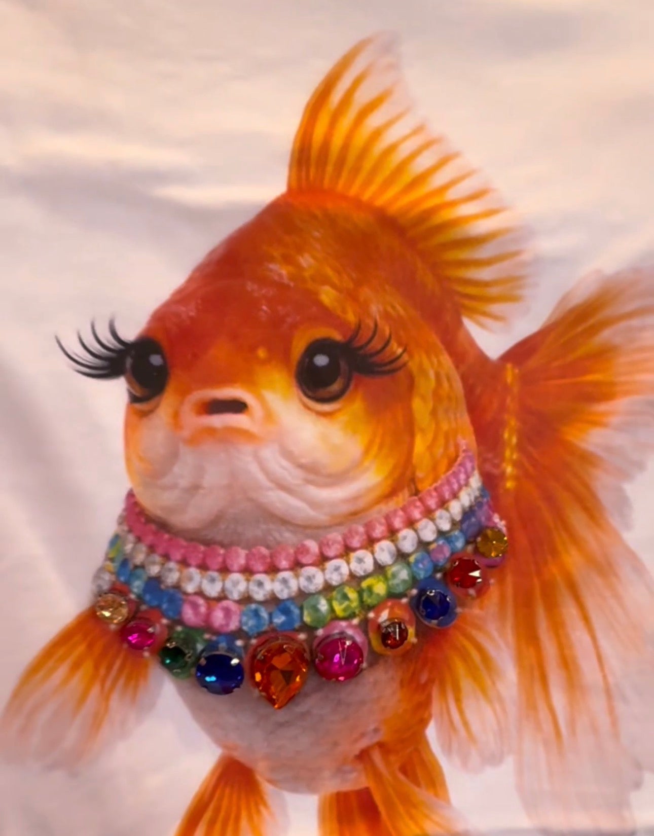 Jeweled Collar Goldfish Tee