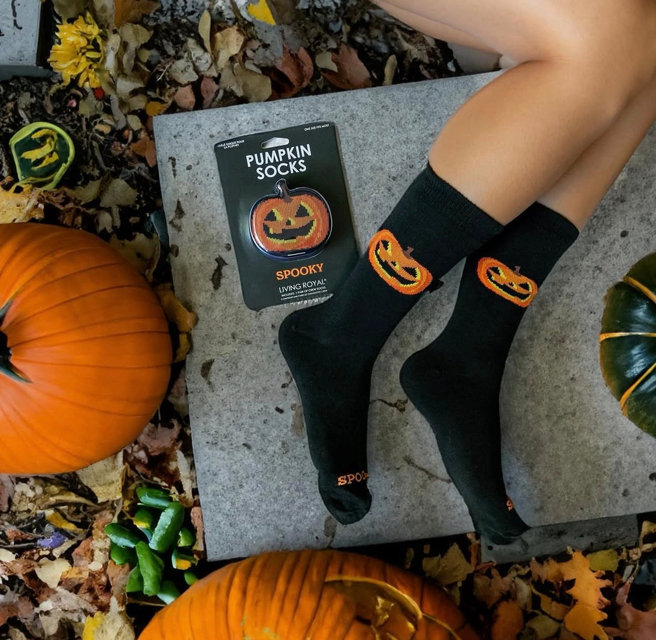 Living Royal Pumpkin Socks