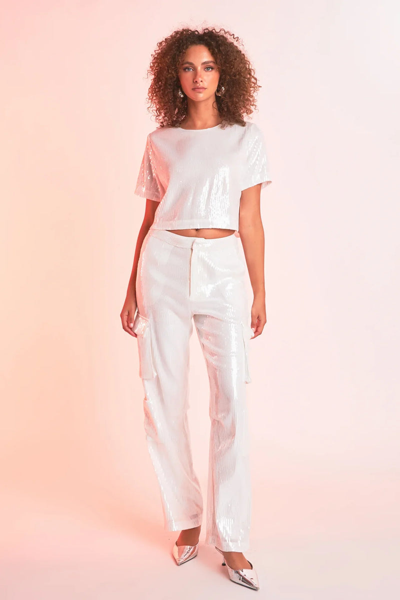 Endless Rose Sequin Cargo Pant