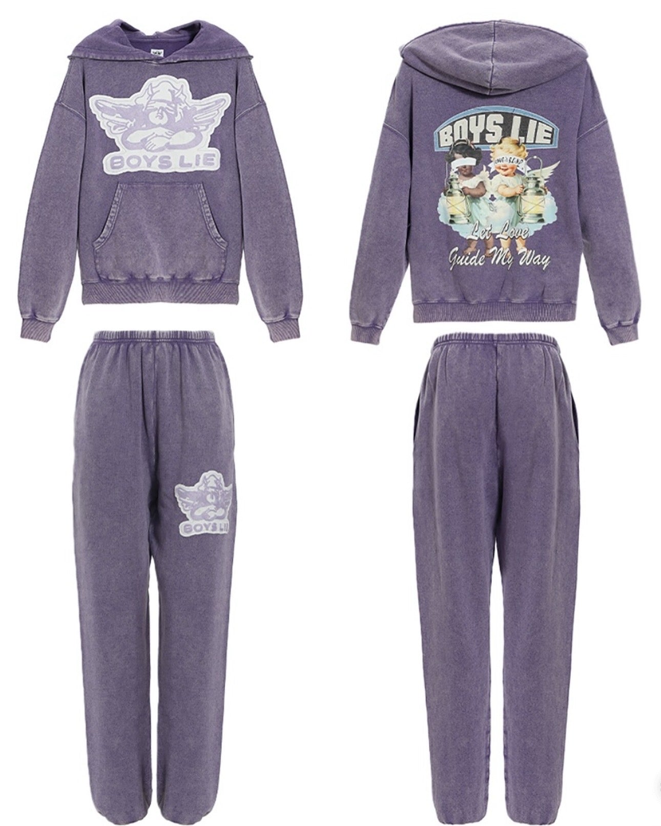 Boys Lie Aura Let Love Guide My Way Kimmy Pant Purple*APRIL PRE-ORDER*