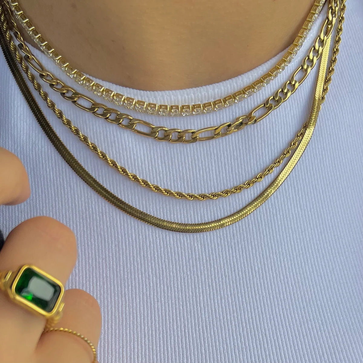 Nikki Smith Skinny Golden Rope Necklace