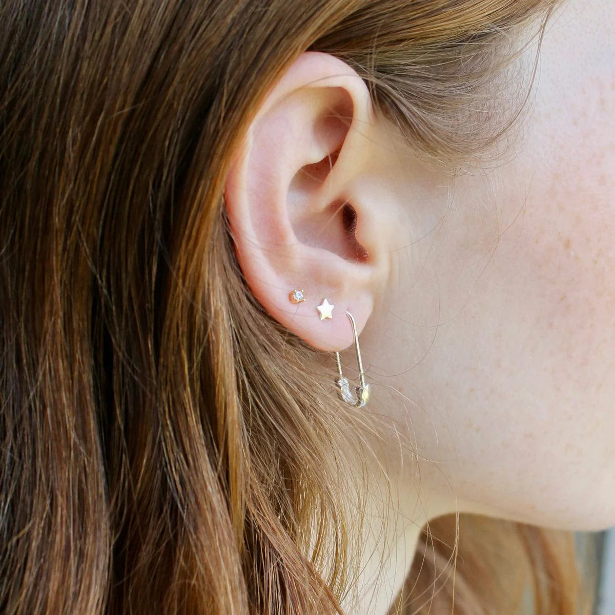Kris Nations Star Stud Earrings 18K Gold Vermeil
