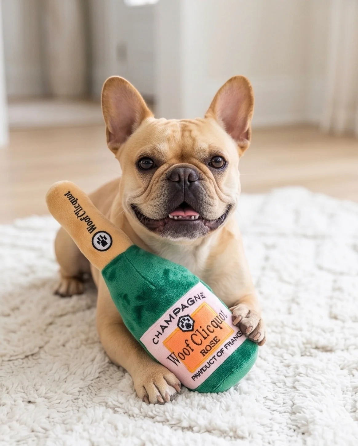 Woof Clicquot Rose' Plush Dog Toy