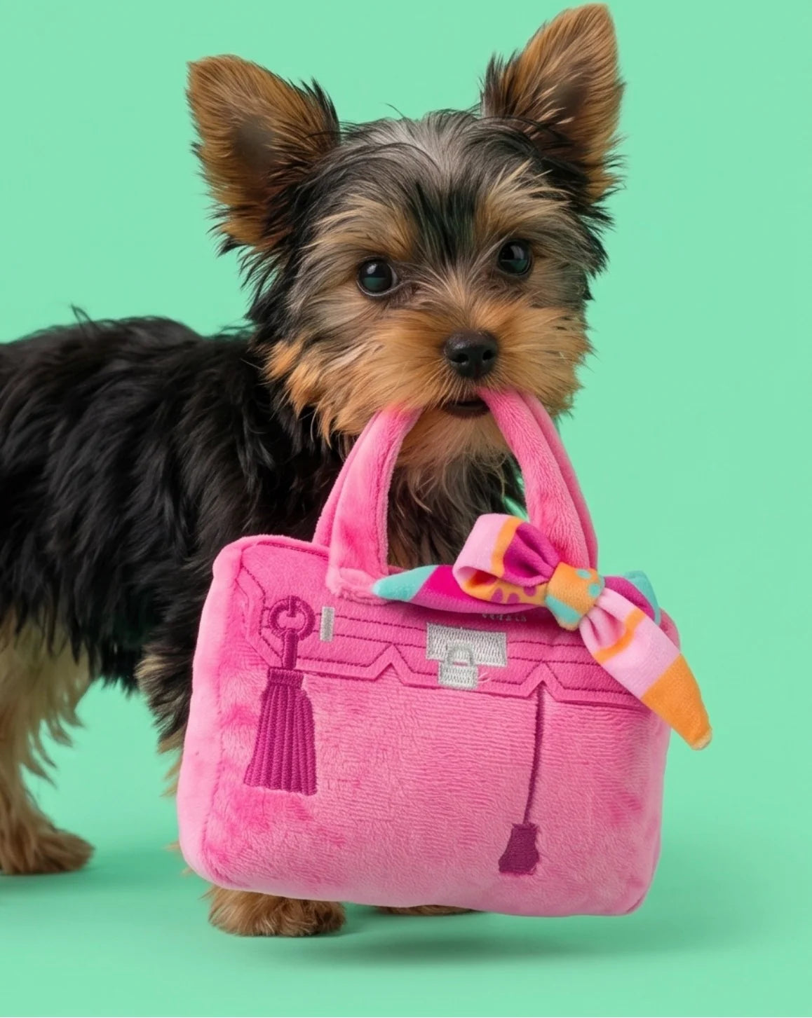 The Barkin Bag Plush Chew Toy Chic Doggie