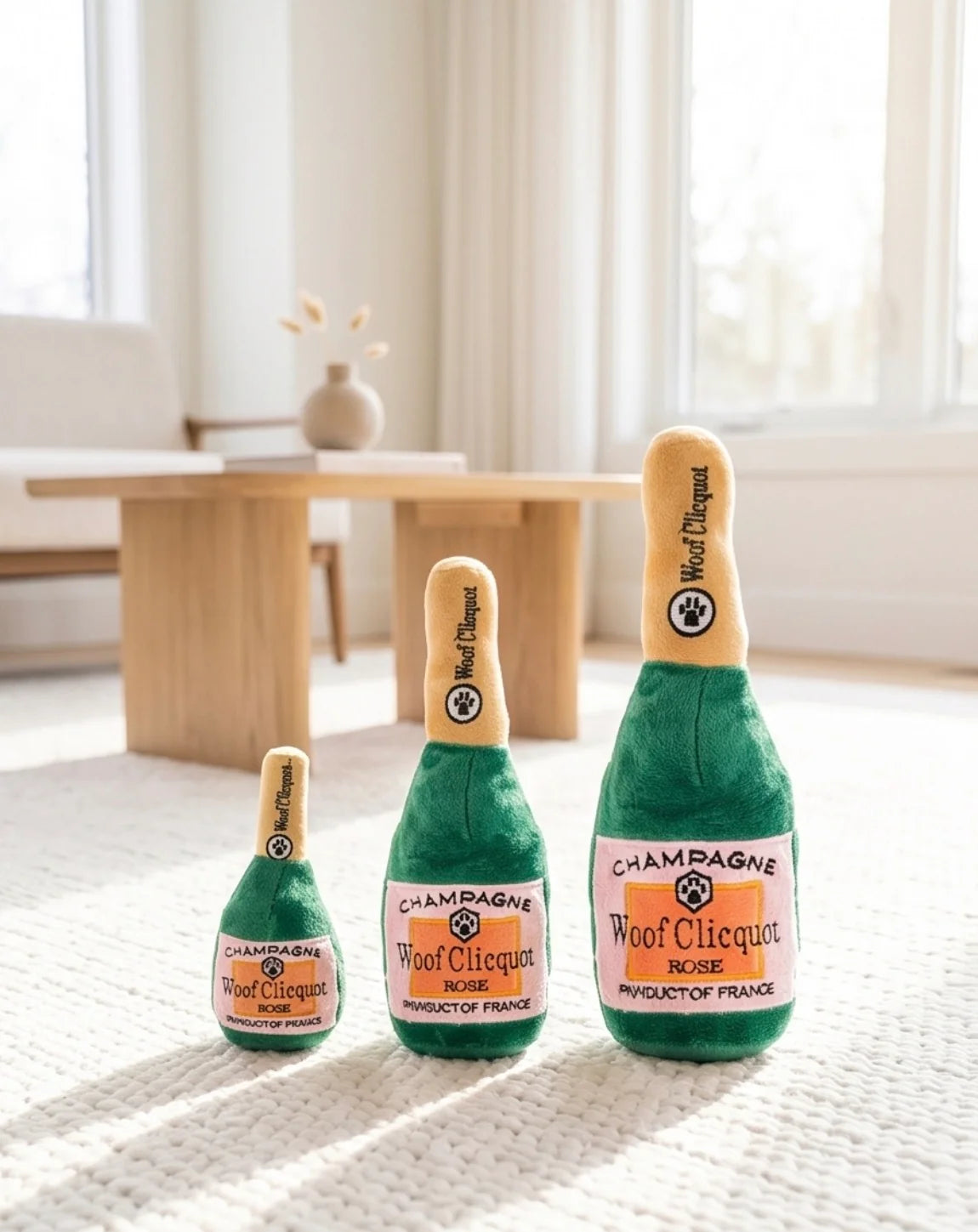 Woof Clicquot Rose' Plush Dog Toy
