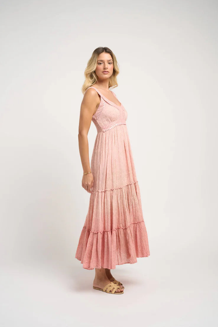 Guadalupe Pink Lotus Dress