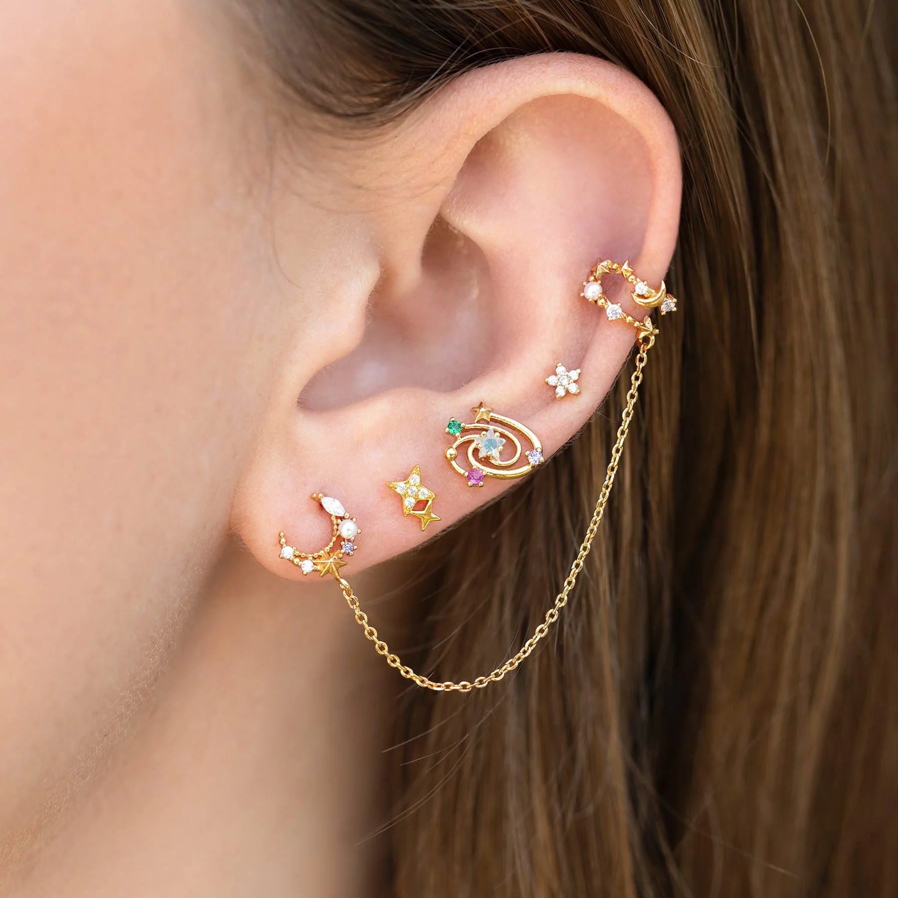Girls Crew UFO Stud Set
