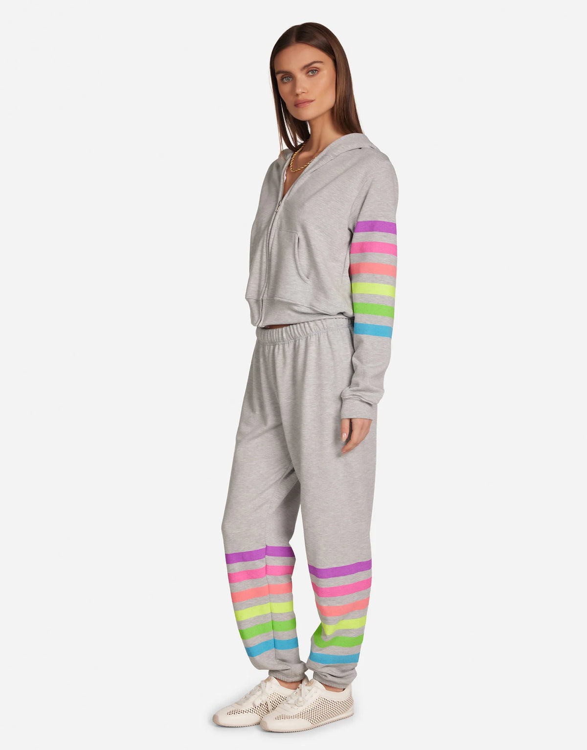 Michael Lauren George Neon Stripe Sweatpant