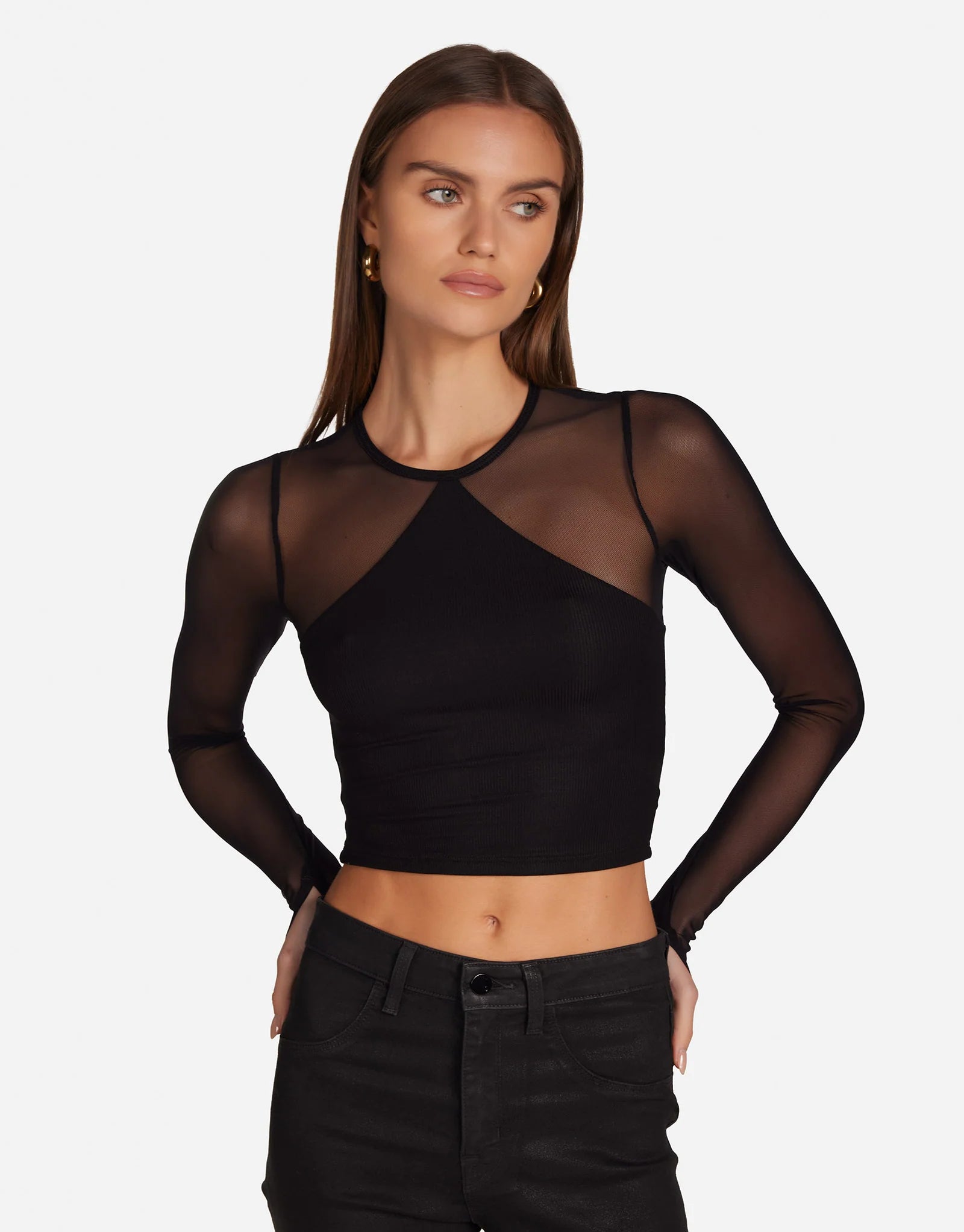 Michael Lauren Mercutio Mesh Top