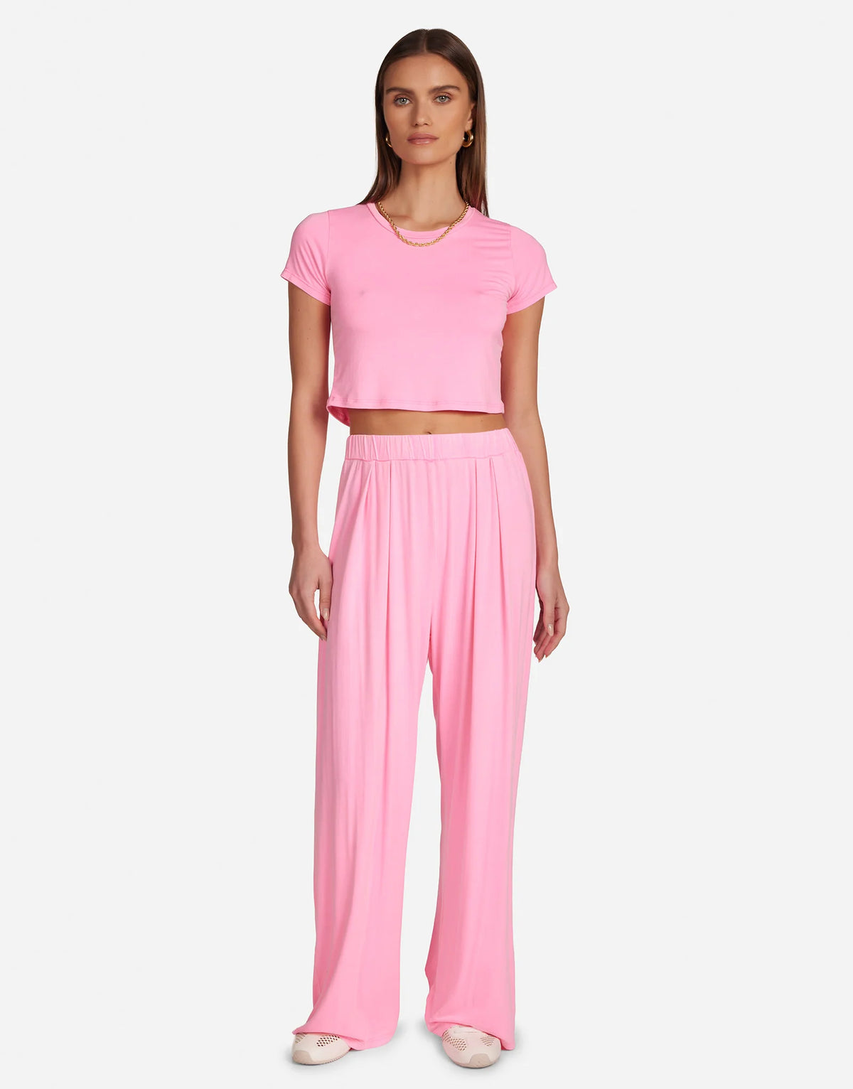 Michael Lauren Vox Neon Pink Pleated Pants