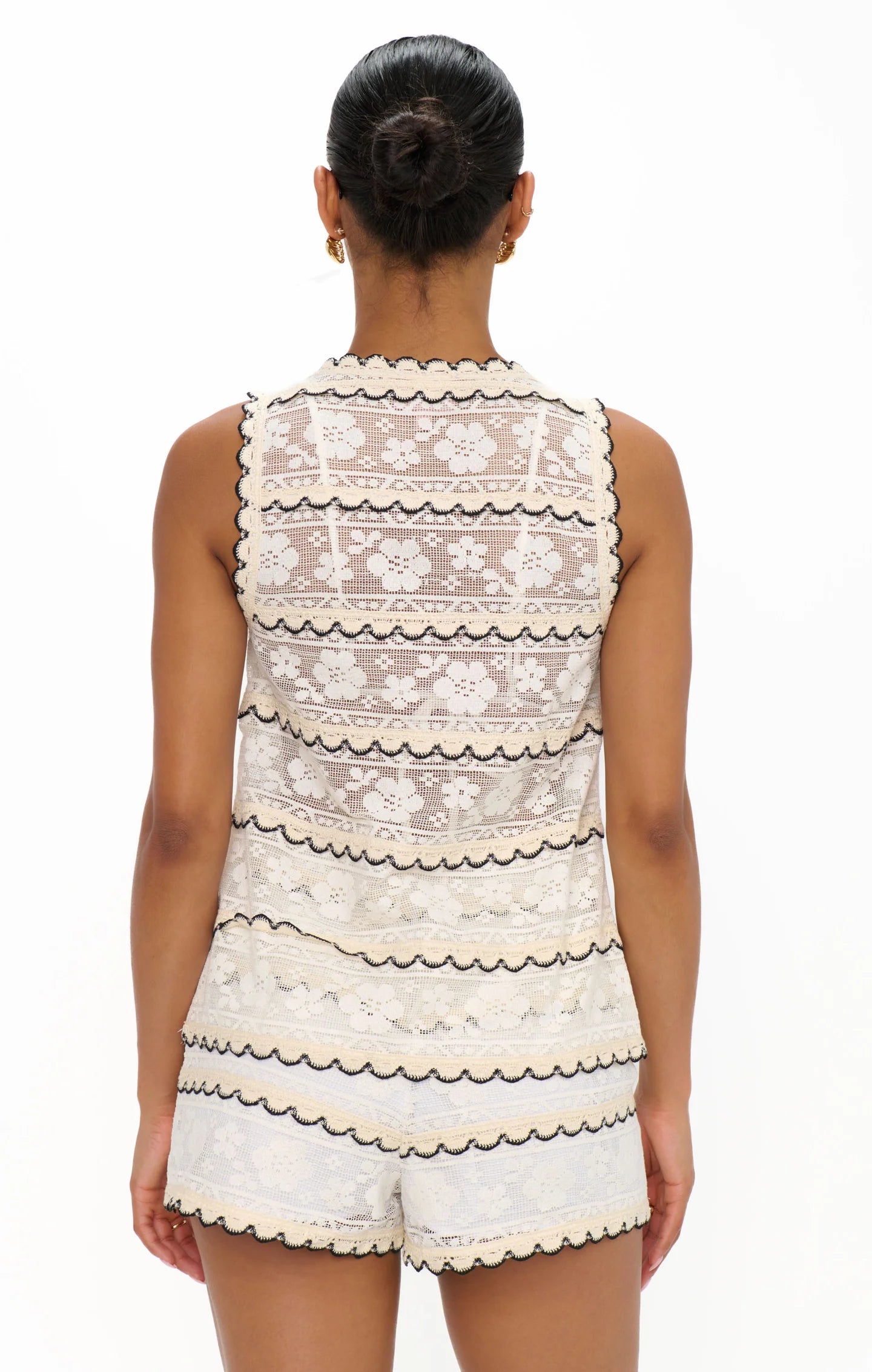 Show me Your Mumu Take It Easy Shorts French Vanilla Lace