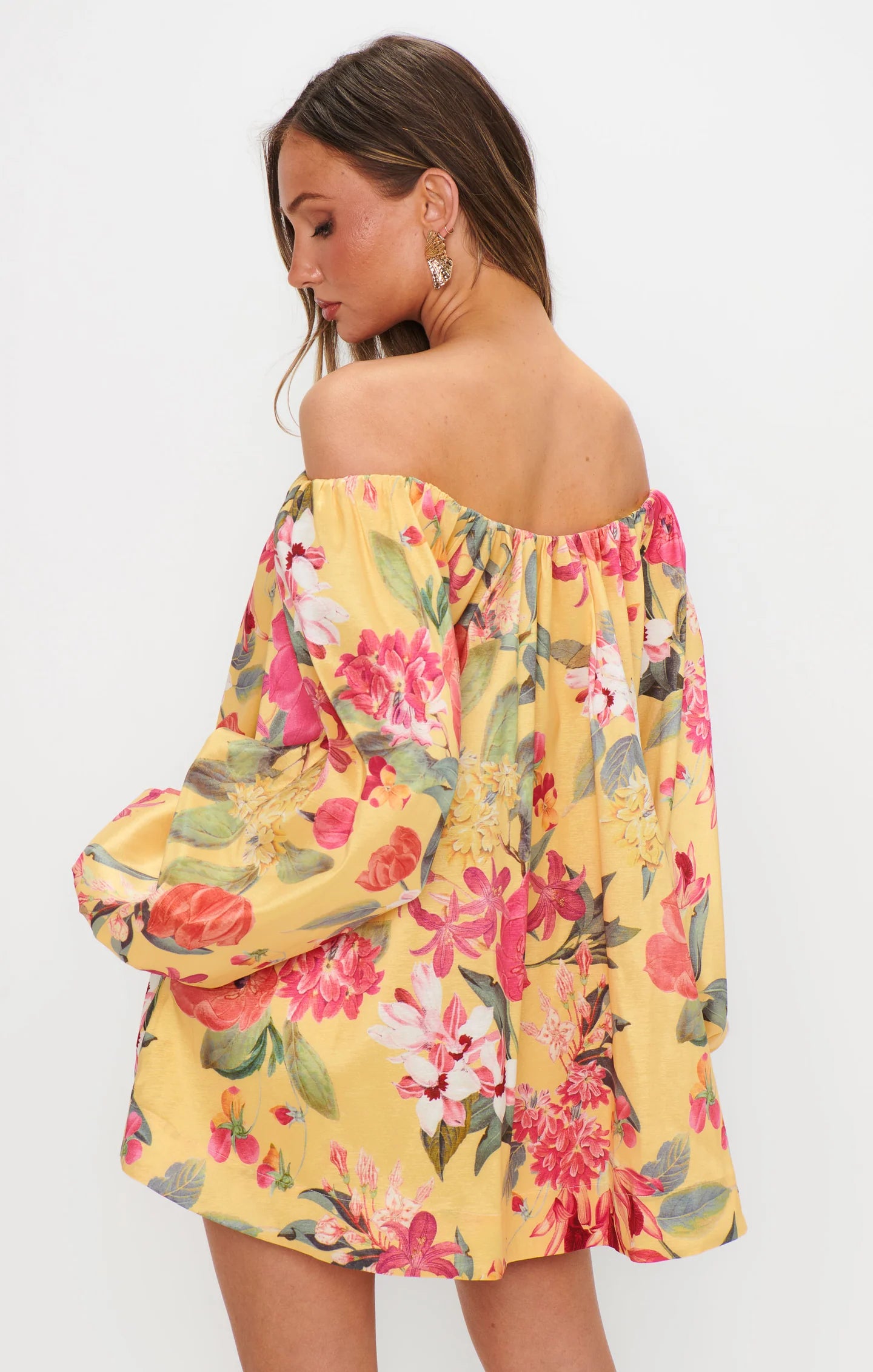 Show Me Your Mumu Brenna Mini Dress Mimosa Floral Taffeta