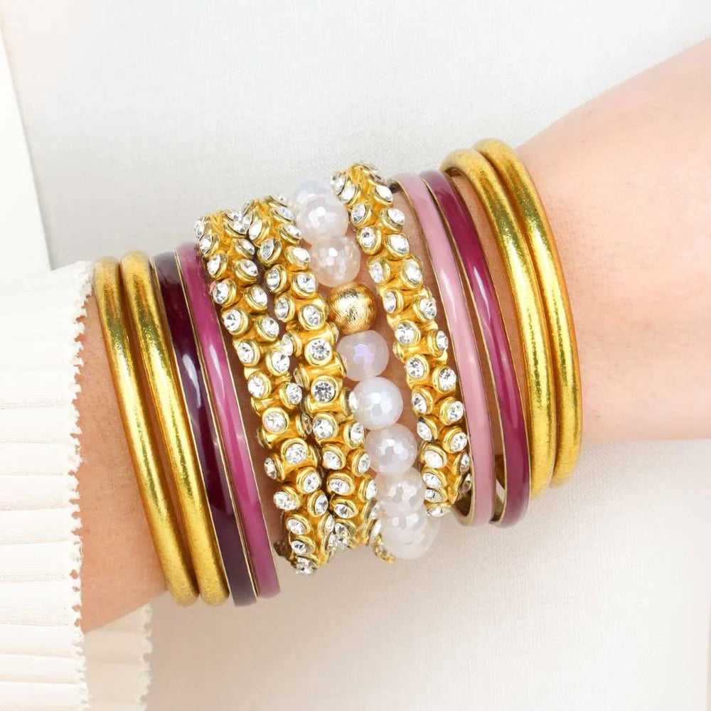 BuDha Girl Mélange Beaded Bracelet Snow