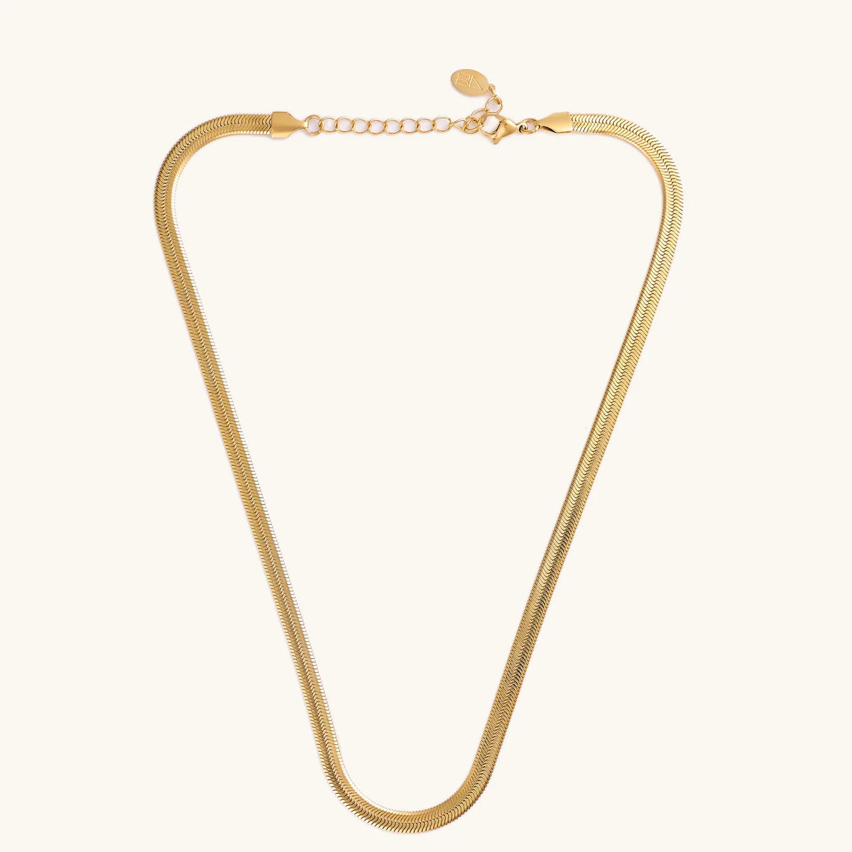 Nikki Smith Gold Herringbone Necklace - 5MM