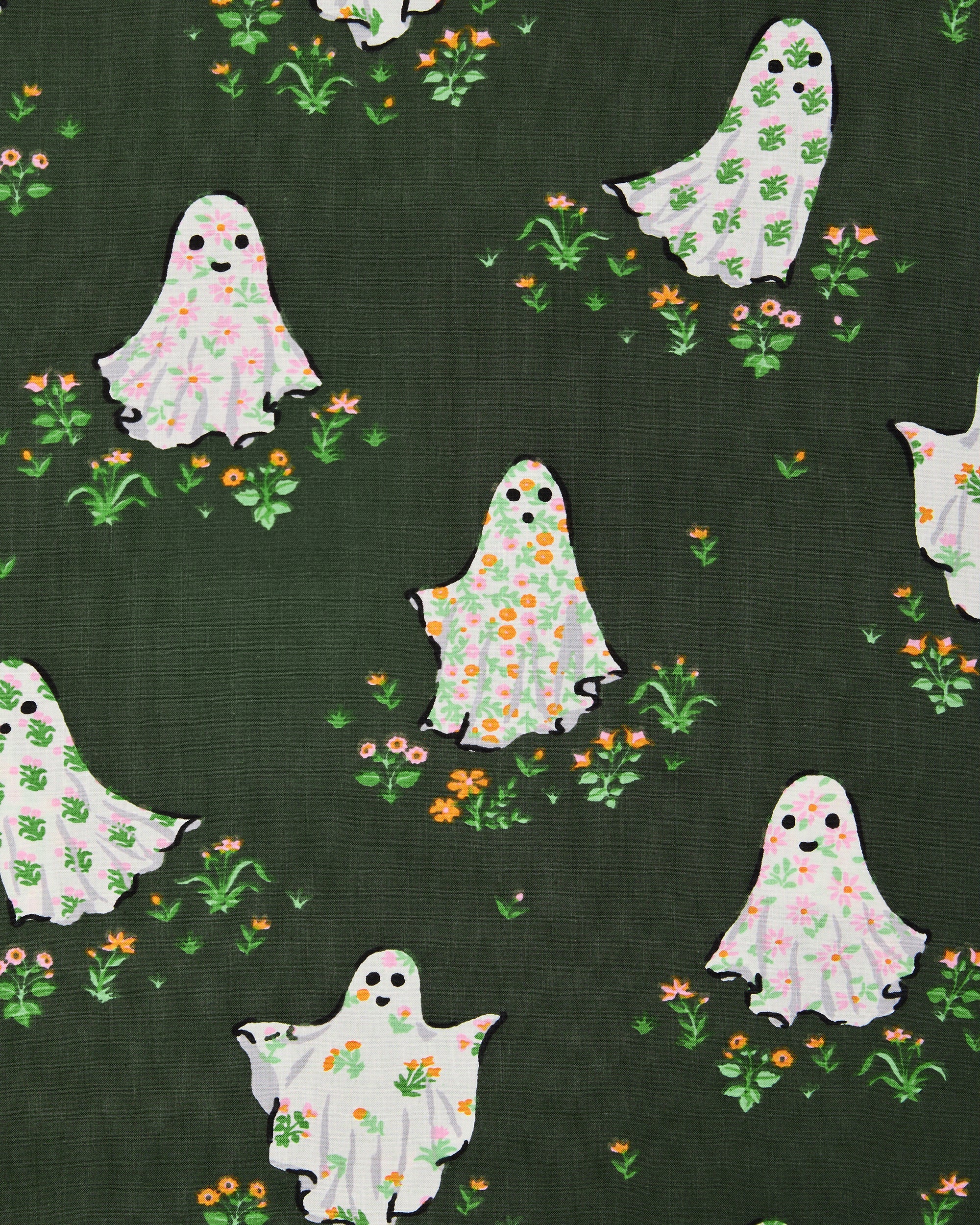 Printfresh Gardening Ghosts Short PJ Set in Overgrown Moss