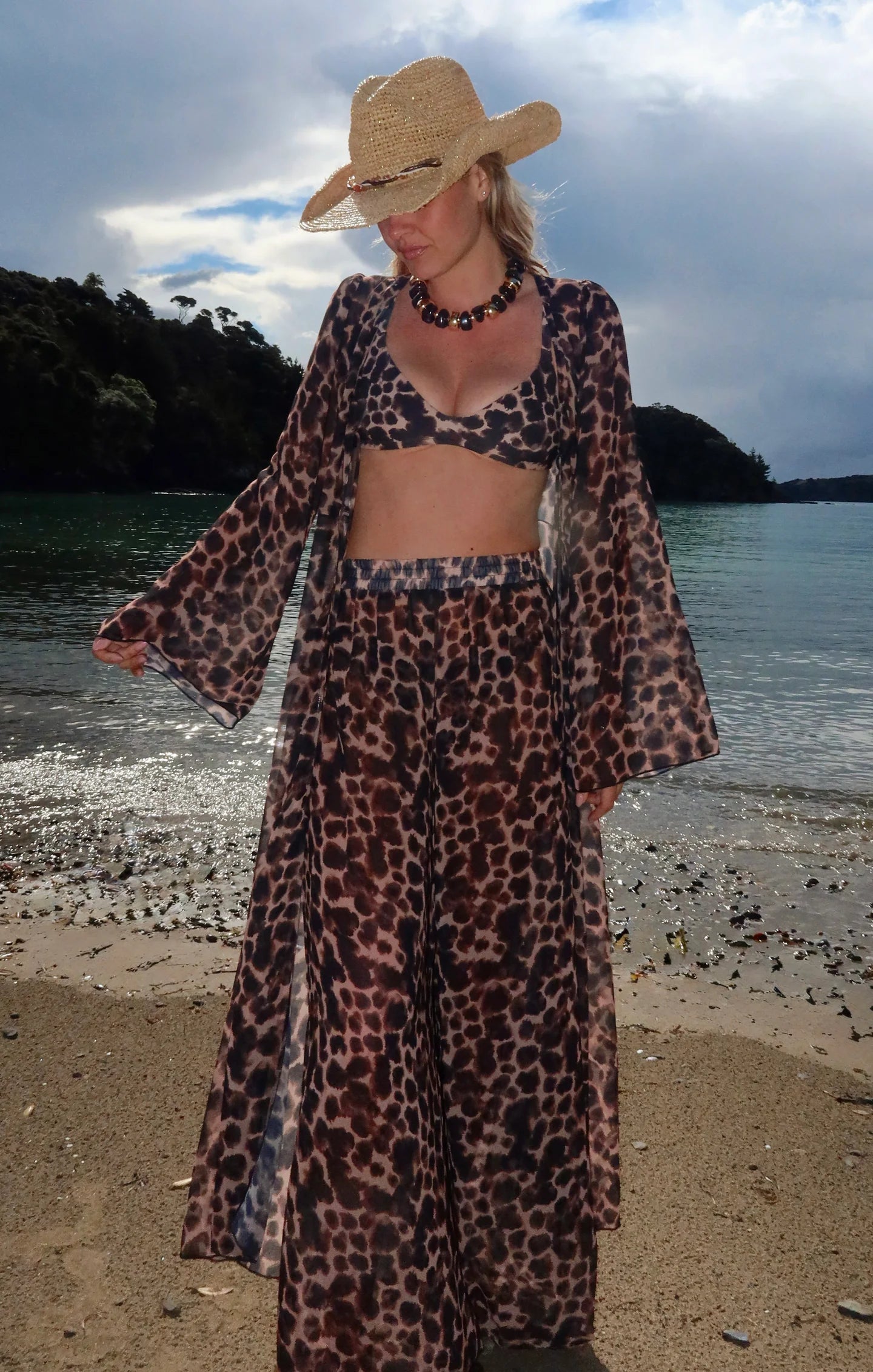 Show Me Your Mumu Jet Setter Robe Tortoise Shell