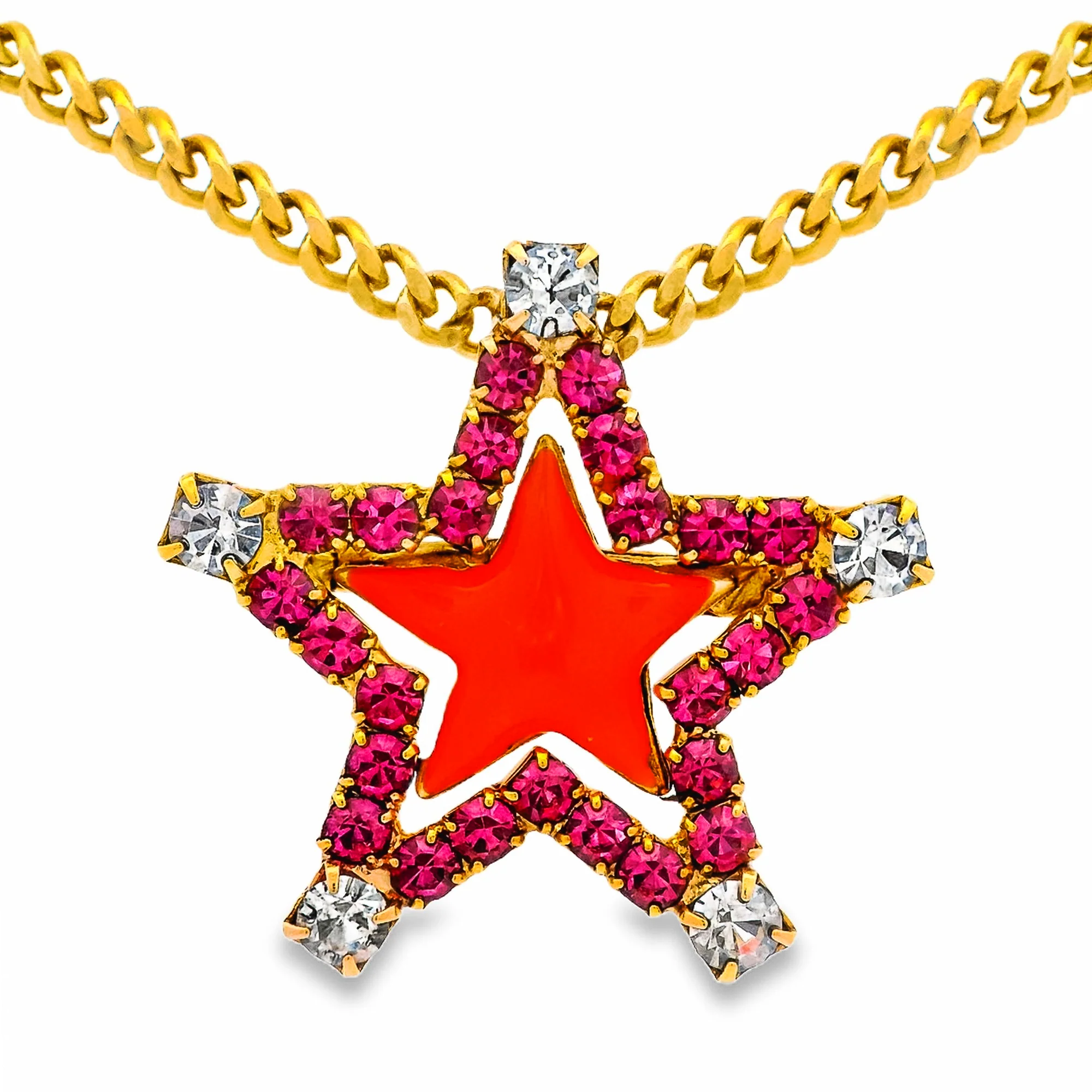 TOVA Sweet Star Necklace in Orange