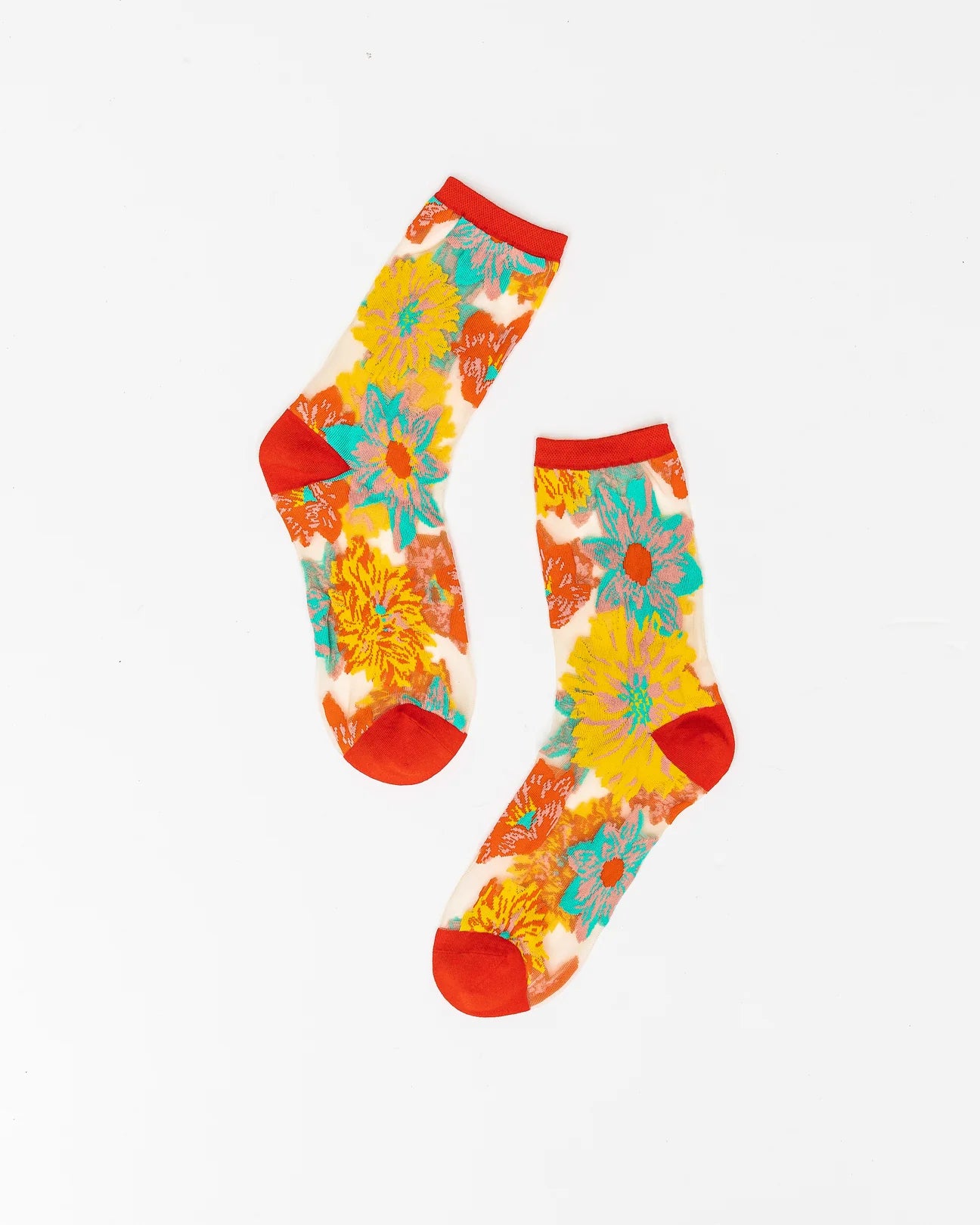 Sock Candy Flower Power Sheer Crew Sock