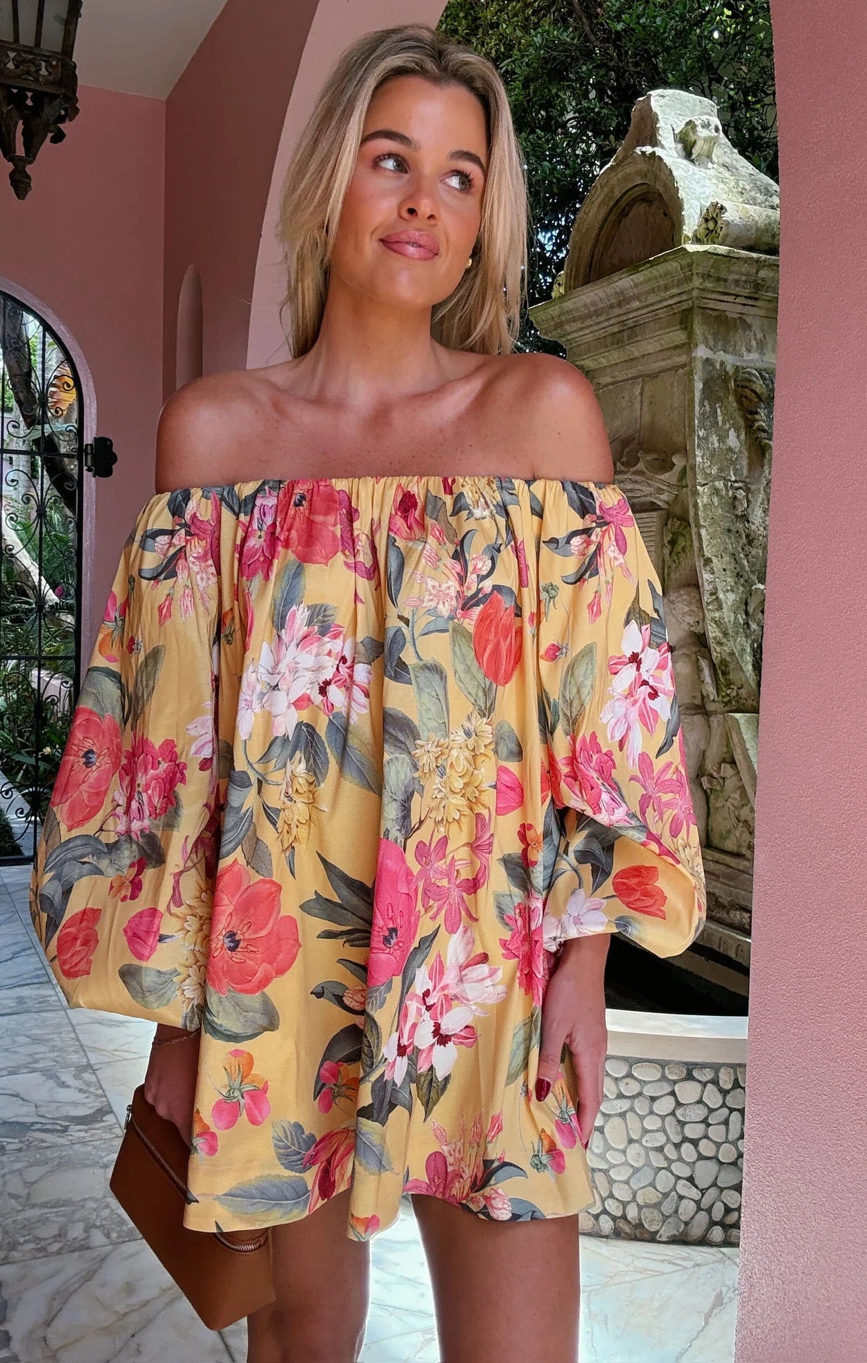 Show Me Your Mumu Brenna Mini Dress Mimosa Floral Taffeta