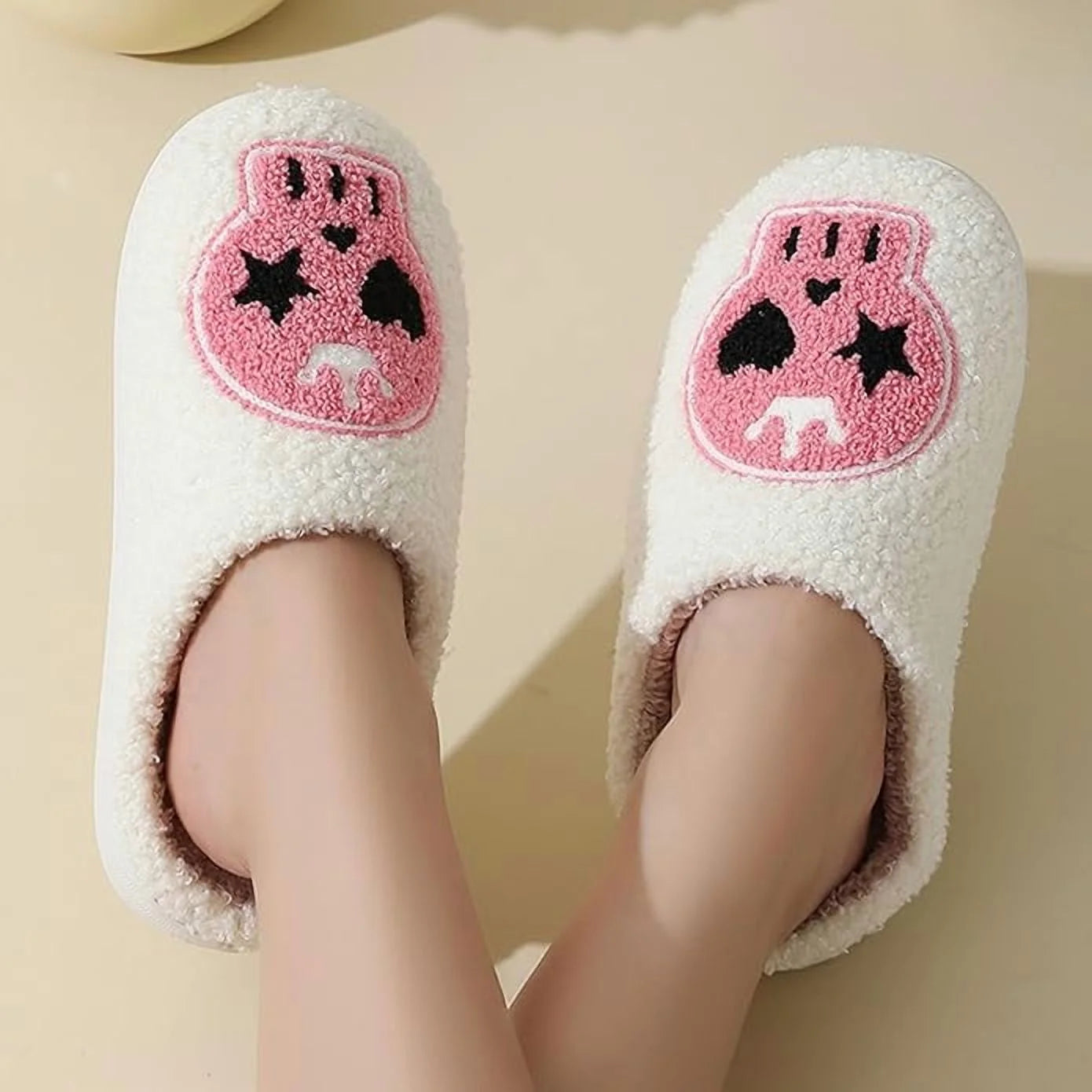 Pink Skull Slippers