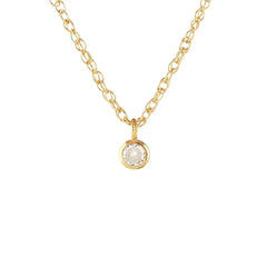 Kris Nations Petite Crystal Bezel Necklace