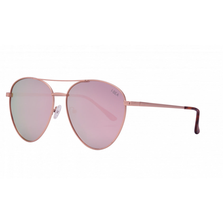 I-SEA Charlie Sunglasses - Rose Gold Polarized Lens