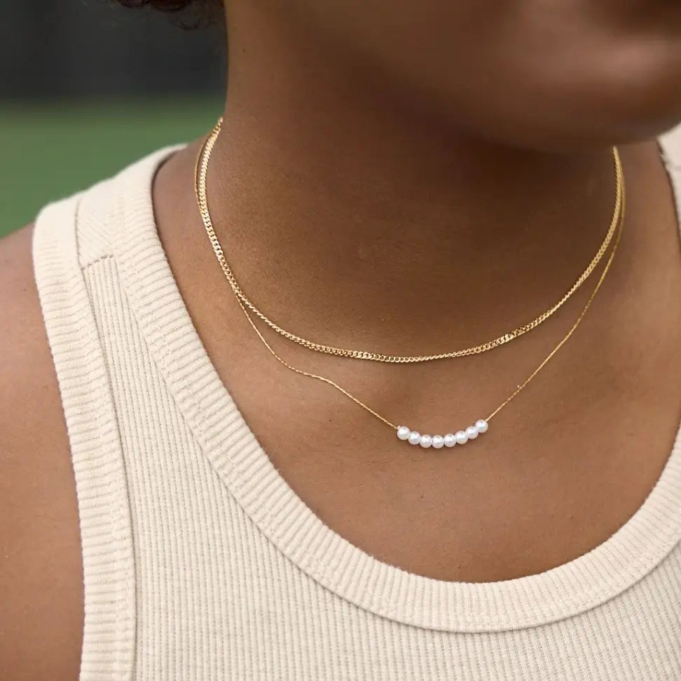 Nikki Smith Nina Dainty Pearl Necklace