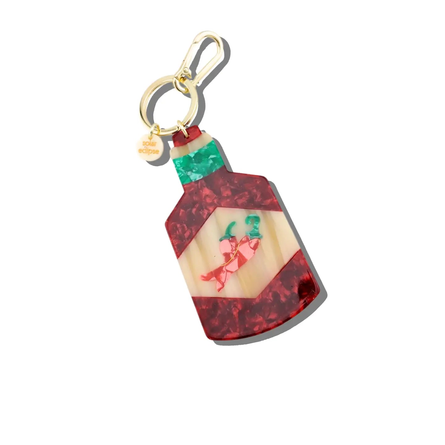 Hand-Painted Hot Sauce Bag Charm + Keychain | Eco-Friendly