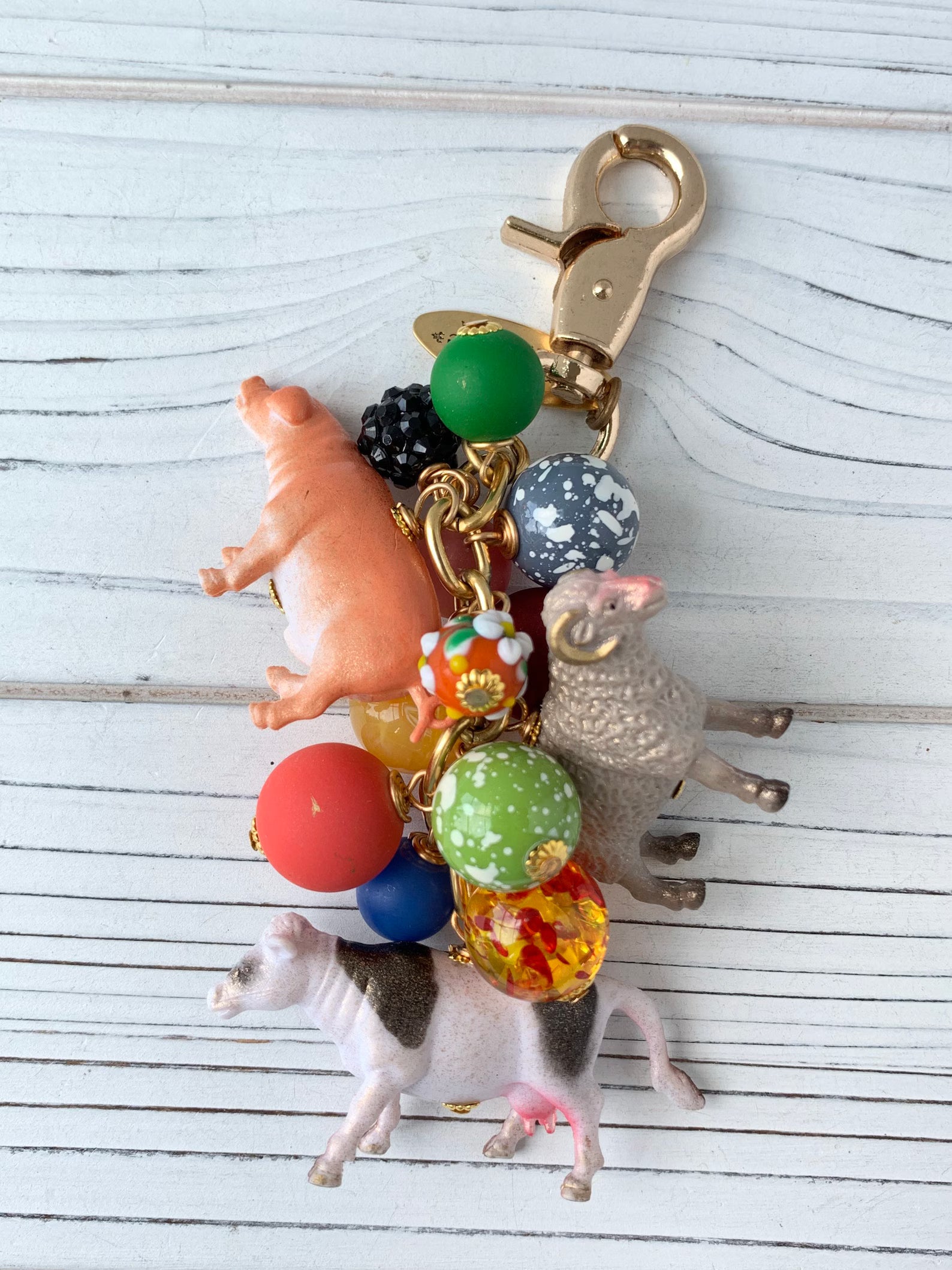 Lenora Dame Barnyard Animal Purse Charm