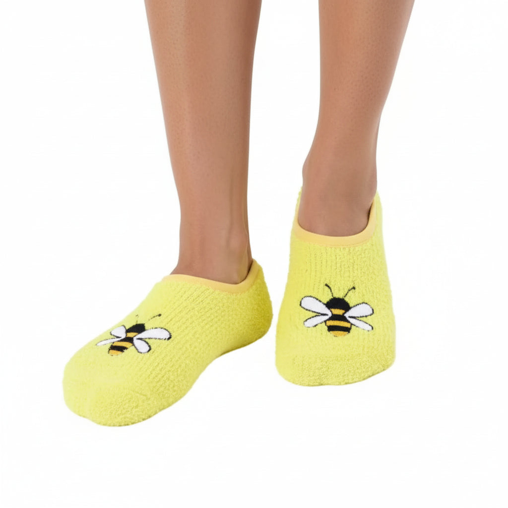 Living Royal Bumble Bee Fuzzy Slipper Socks