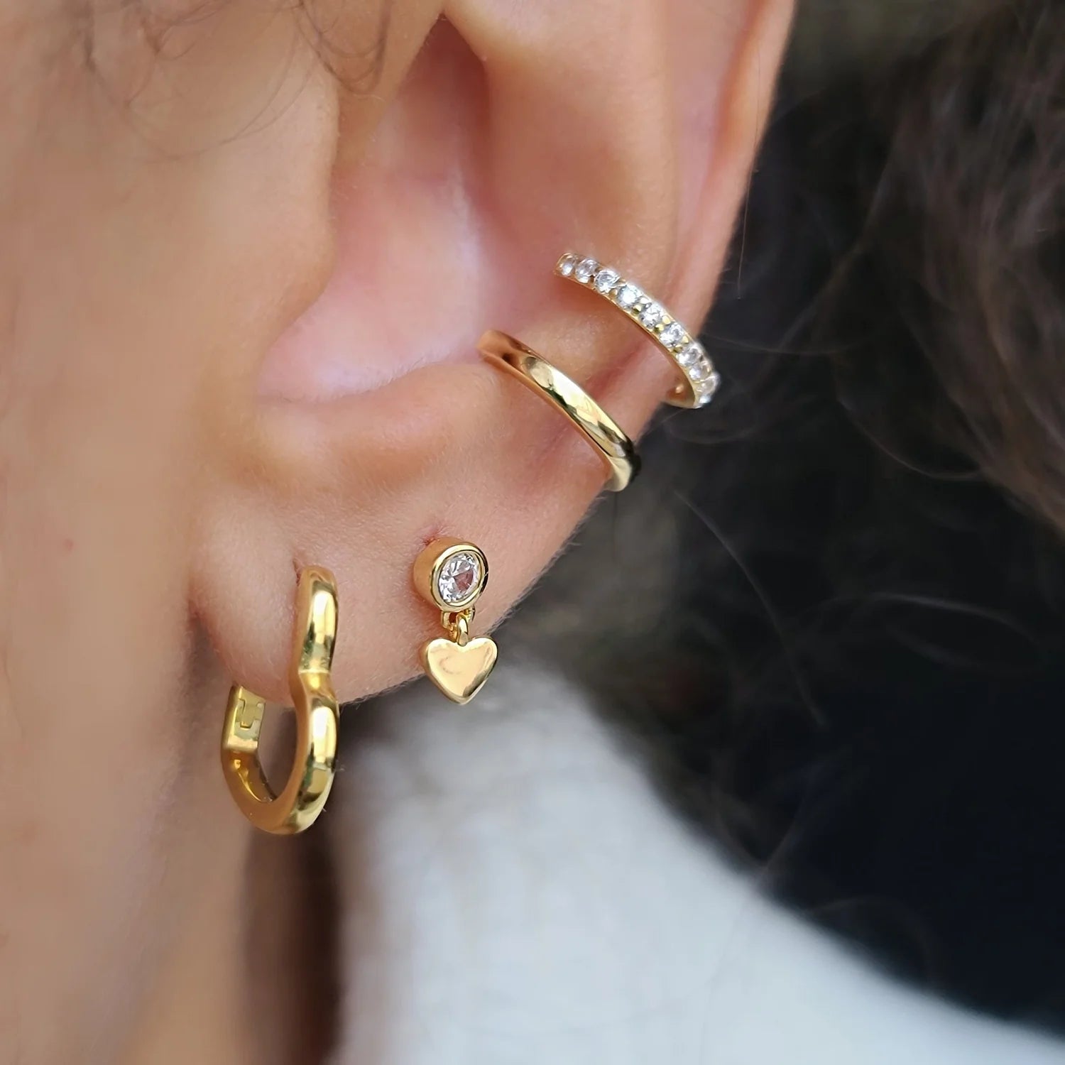 Kris Nations Double Ear Cuff with Crystal