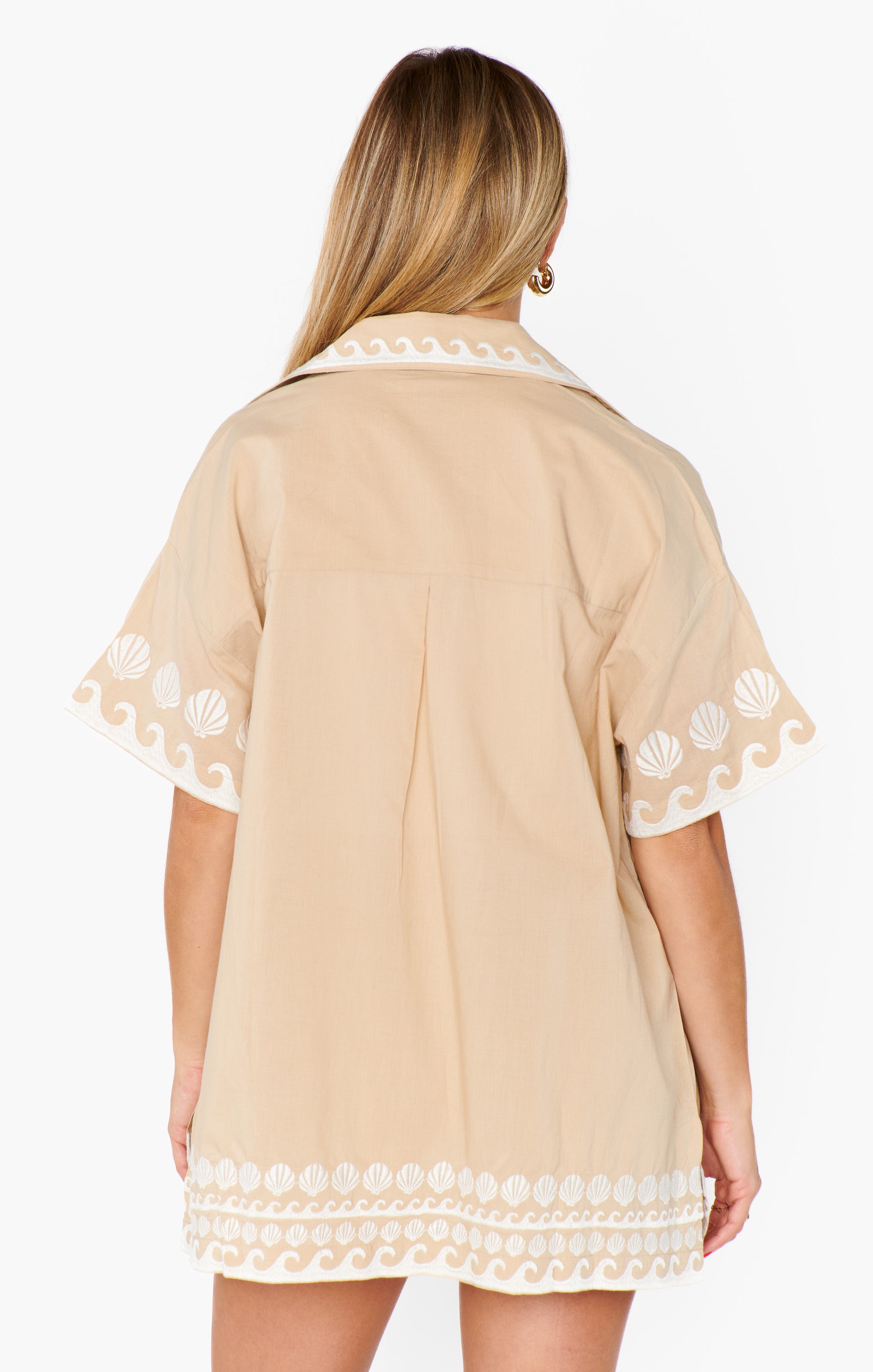 Show Me Your Mumu Parker Button Down Latte Capri Shells