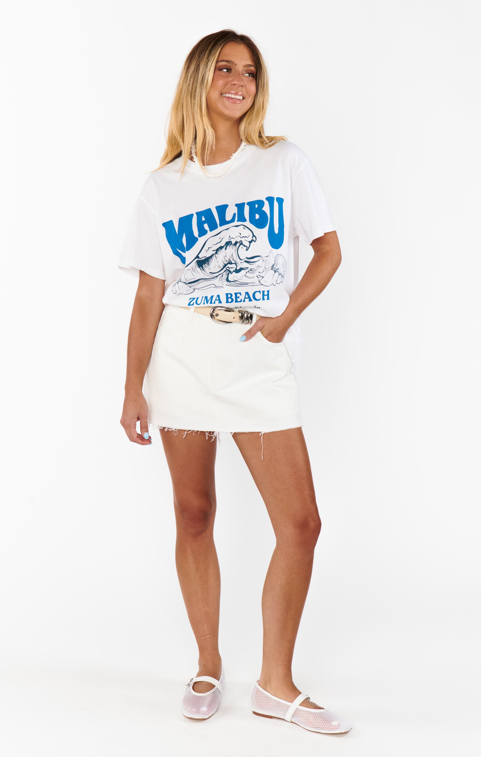 Show Me Your Mumu Travis Tee Malibu Beach Graphic
