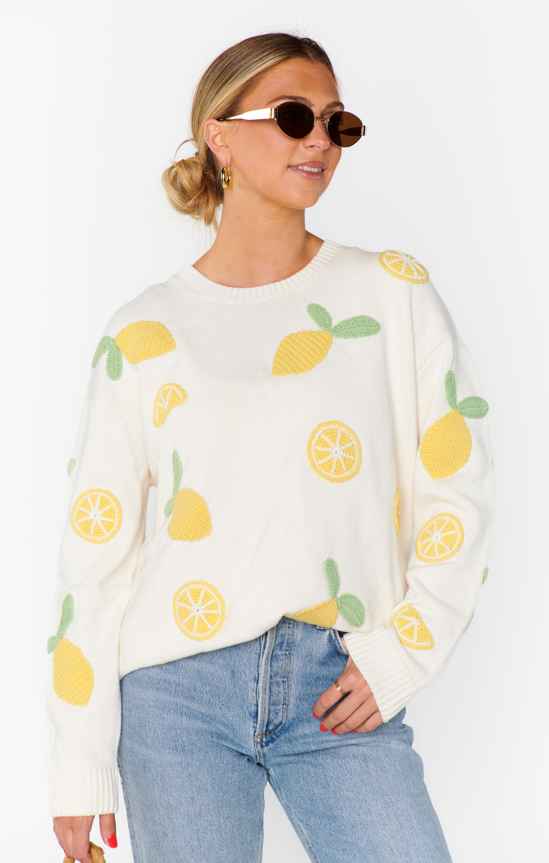Show Me Your Mumu Go To Sweater Lemon Sorbet Knit