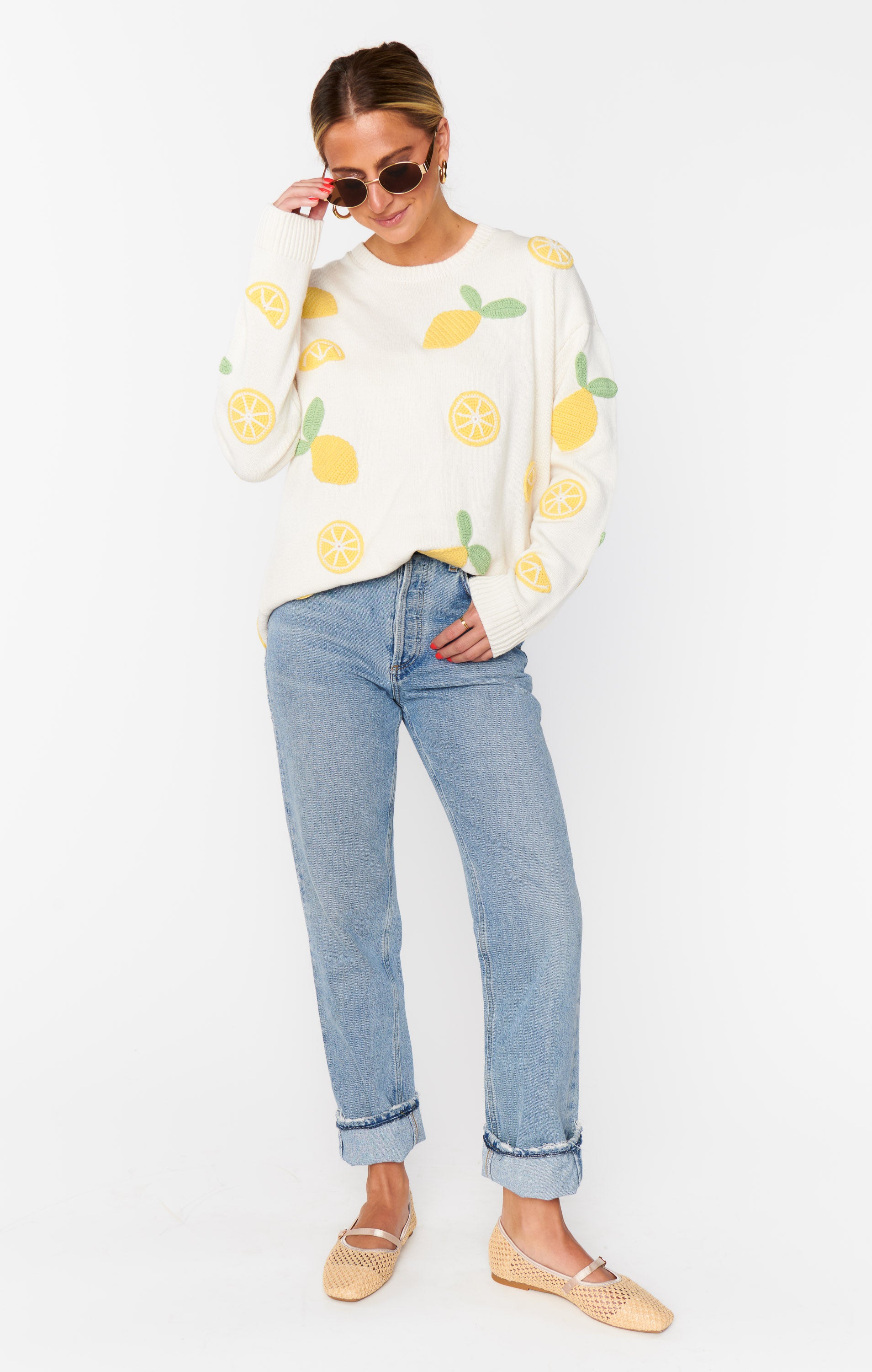 Show Me Your Mumu Go To Sweater Lemon Sorbet Knit