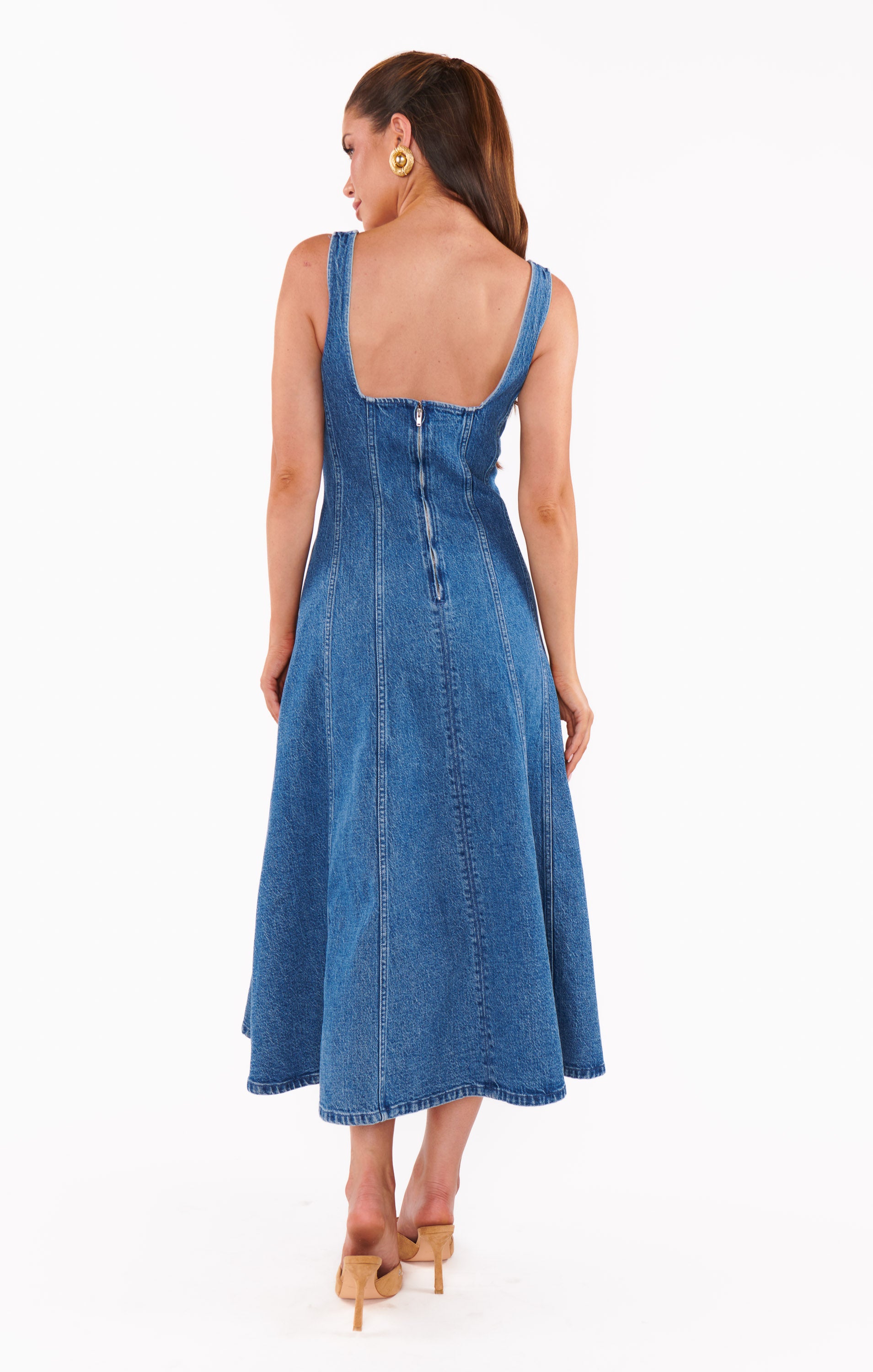 Show Me Your Mumu Prim Midi Dress Windy Indigo*MAY PRE-ORDER*