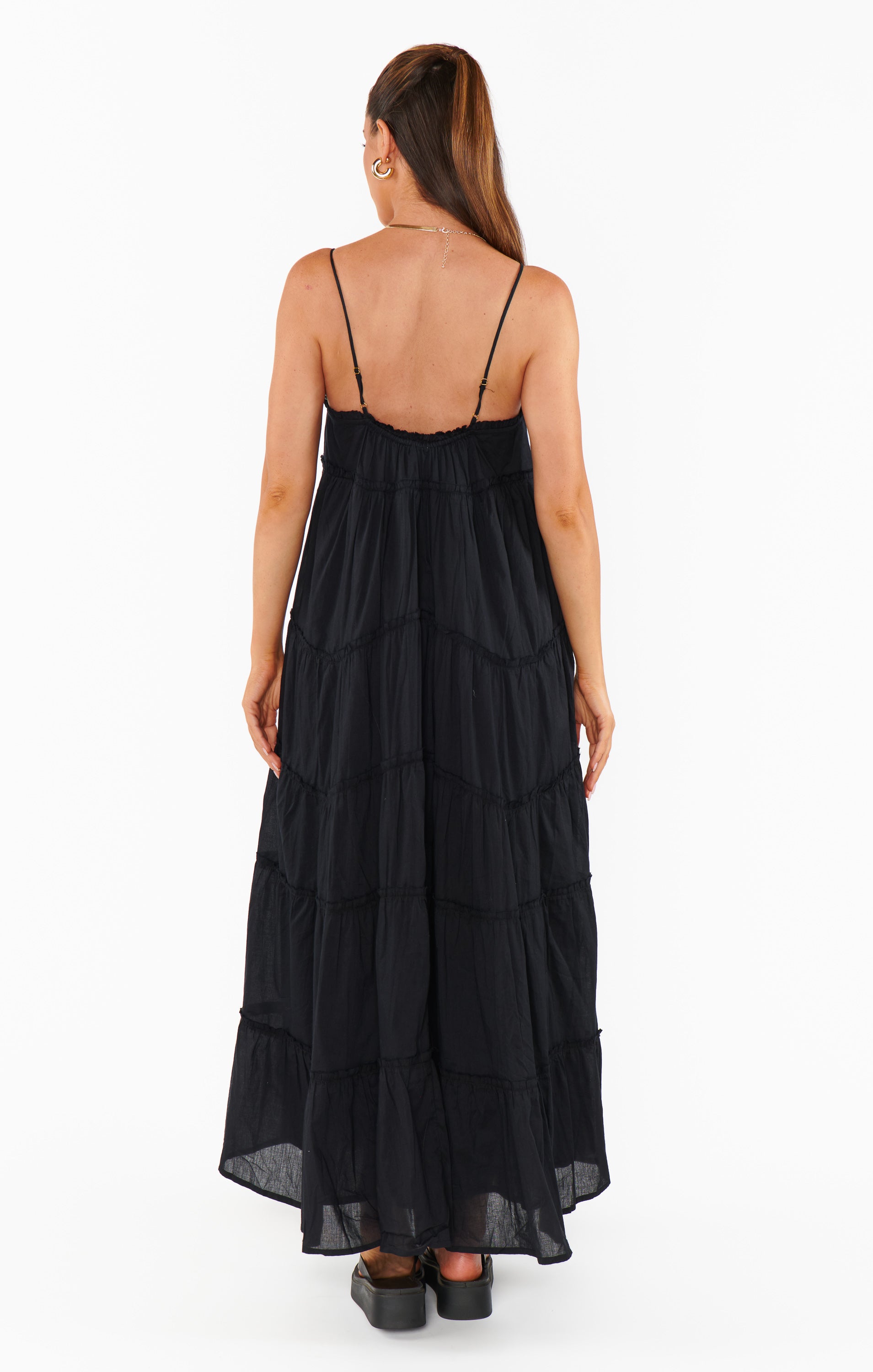 Show Me Your Mumu Gracie Midi Dress Black Voile*MAY PRE-ORDER*