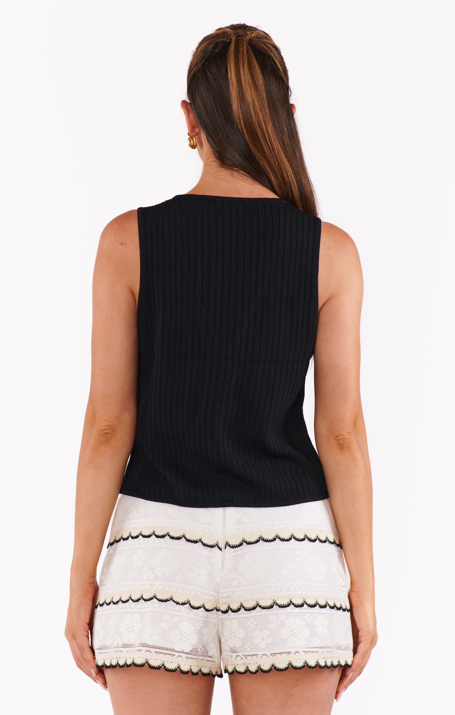 Show Me Your Mumu Time Out Tie Top Black Rib Knit*MAY PRE-ORDER*